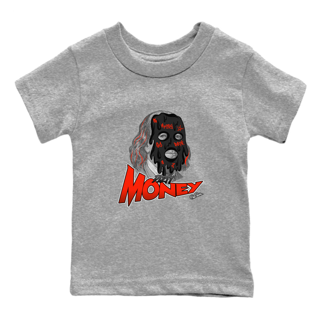 Air Jordan 12 Brilliant Orange Sneaker Match Tees Dirty Money Streetwear Sneaker Shirt AJ12 Brilliant Orange Sneaker Release Tees Kids Shirts Heather Grey 2