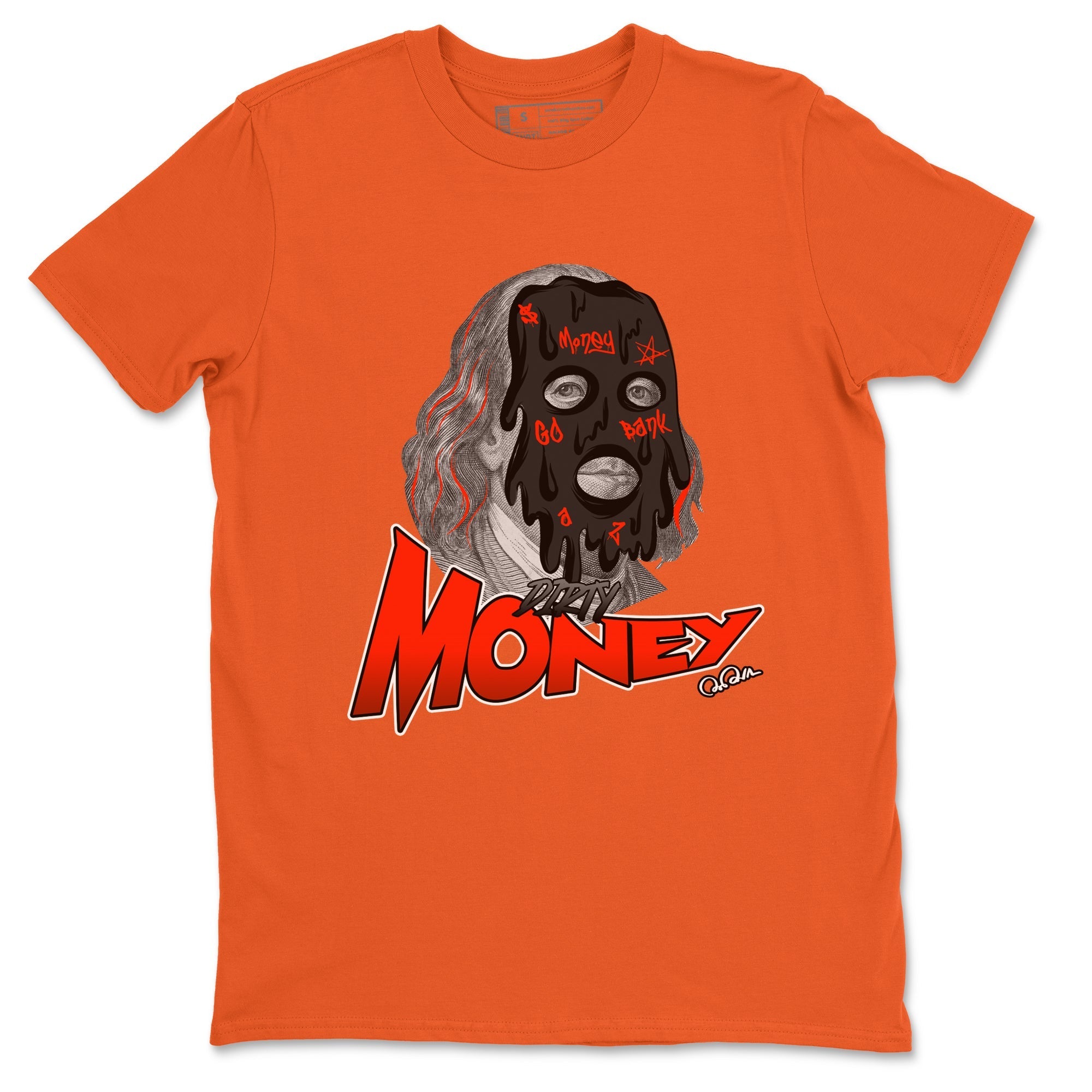 Air Jordan 12 Brilliant Orange Sneaker Match Tees Dirty Money Streetwear Sneaker Shirt AJ12 Brilliant Orange Sneaker Release Tees Unisex Shirts Orange 2
