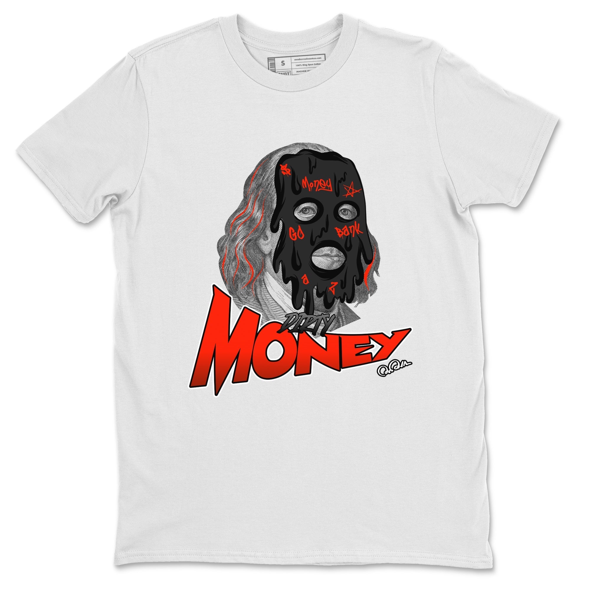 Air Jordan 12 Brilliant Orange Sneaker Match Tees Dirty Money Streetwear Sneaker Shirt AJ12 Brilliant Orange Sneaker Release Tees Unisex Shirts White 2