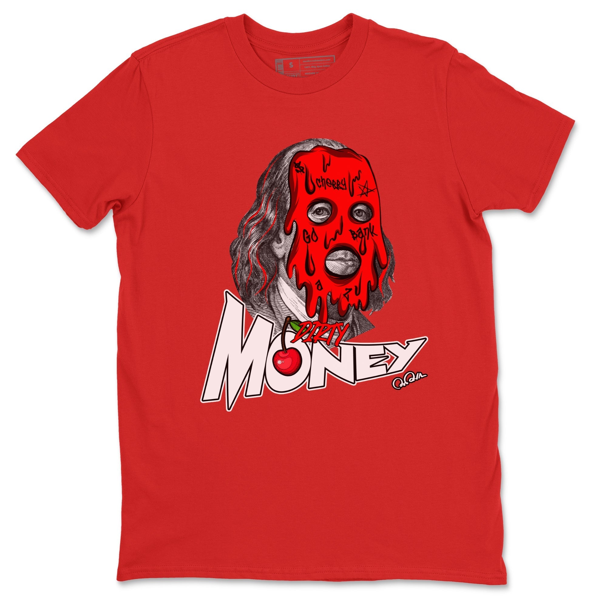 Air Jordan 12 Cherry Sneaker Match Tees Dirty Money Streetwear Sneaker Shirt AJ12 Cherry Sneaker Release Tees Unisex Shirts Red 2