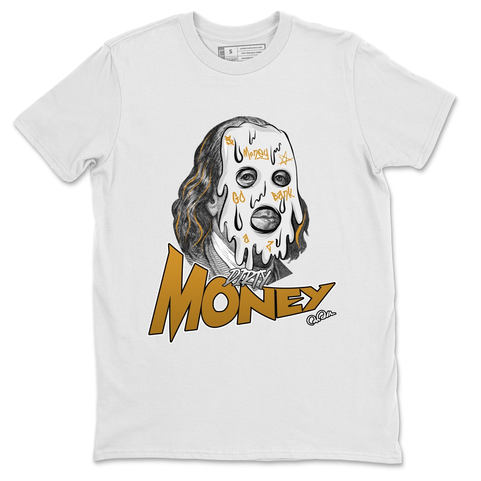 Air Jordan 13 Wheat Sneaker Match Tees Dirty Money Streetwear Sneaker Shirt AJ13 Wheat Sneaker Release Tees Unisex Shirts White 2