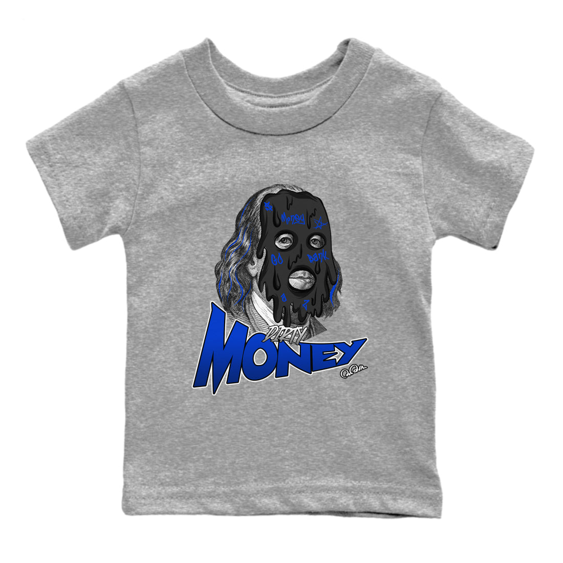 Air Jordan 14 Laney Sneaker Match Tees Dirty Money Streetwear Sneaker Shirt AJ14 Laney Sneaker Release Tees Kids Shirts Heather Grey 2