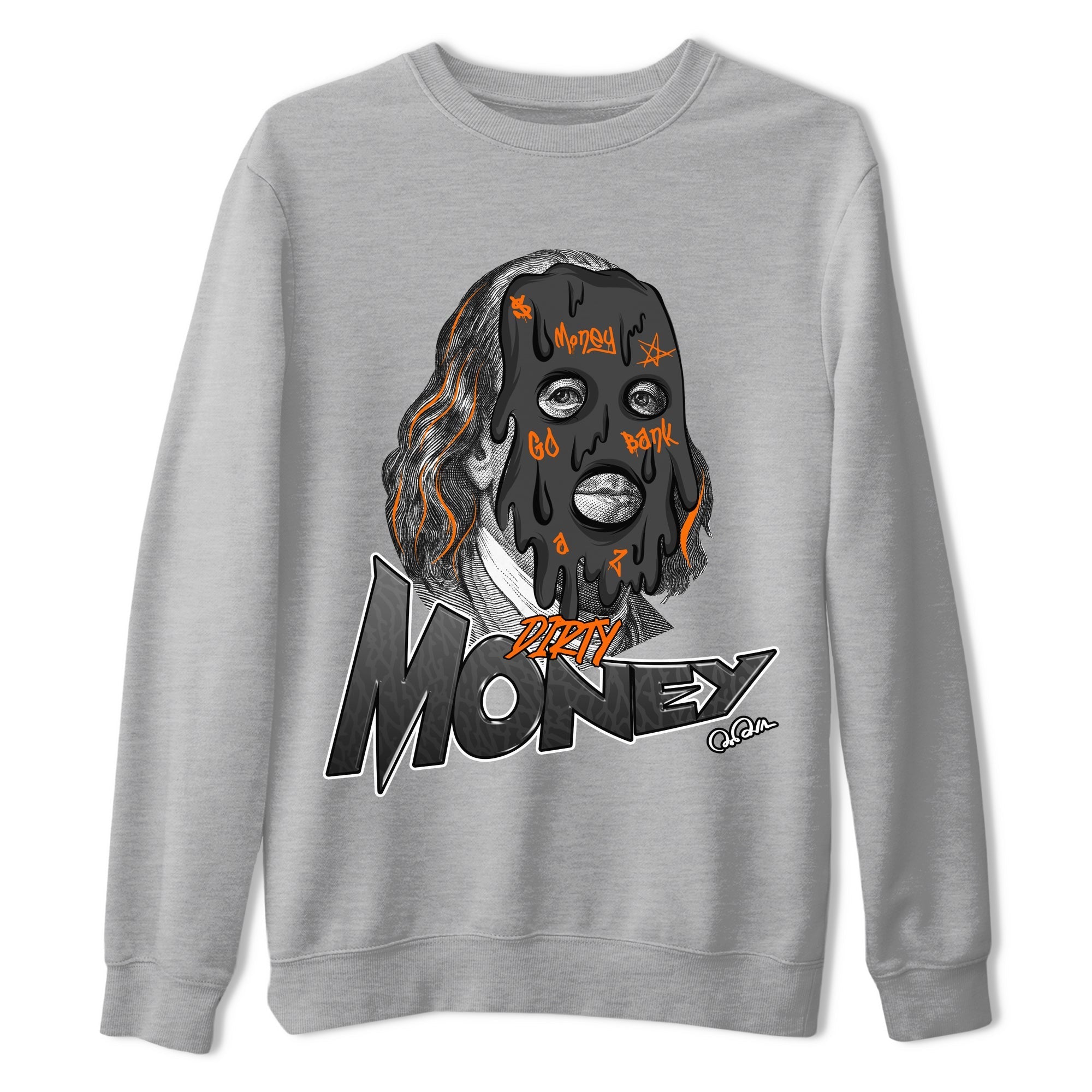Air Jordan 3 Fear shirt to match jordans Dirty Money sneaker tees AJ3 Fear Drip Gear Zone Unisex Heather Grey 2 T-Shirt