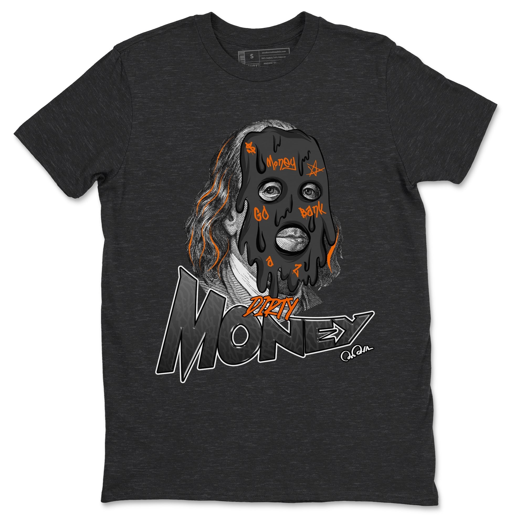 Air Jordan 3 Fear shirt to match jordans Dirty Money sneaker tees AJ3 Fear Drip Gear Zone Unisex Charcoal Heather 2 T-Shirt