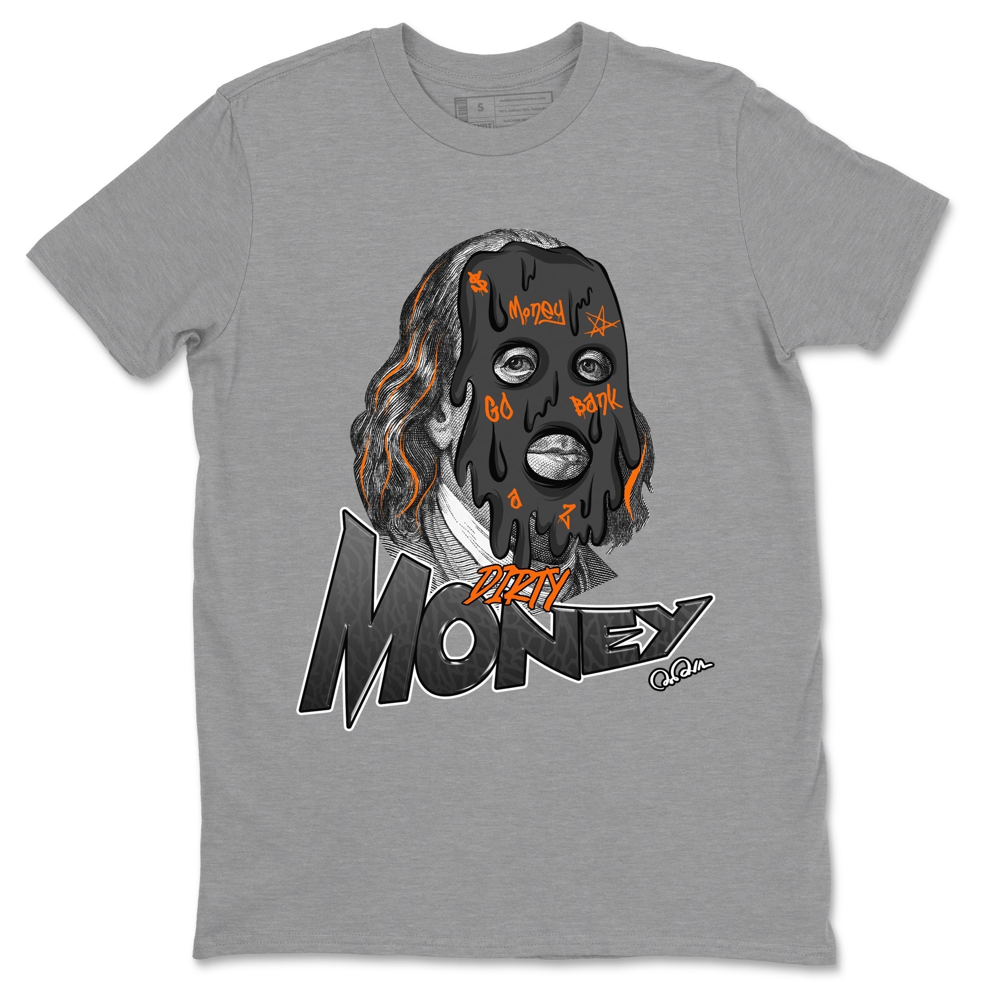 Air Jordan 3 Fear shirt to match jordans Dirty Money sneaker tees AJ3 Fear Drip Gear Zone Unisex Heather Grey 2 T-Shirt