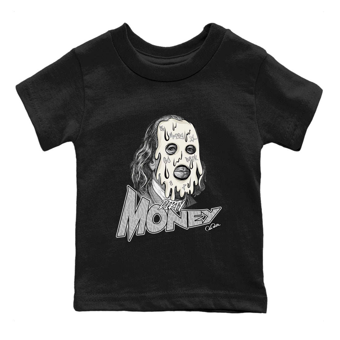 3s Ivory shirt to match jordans Dirty Money sneaker tees Air Jordan 3 Ivory Drip Gear Zone baby toddler Black 2 cotton Shirt