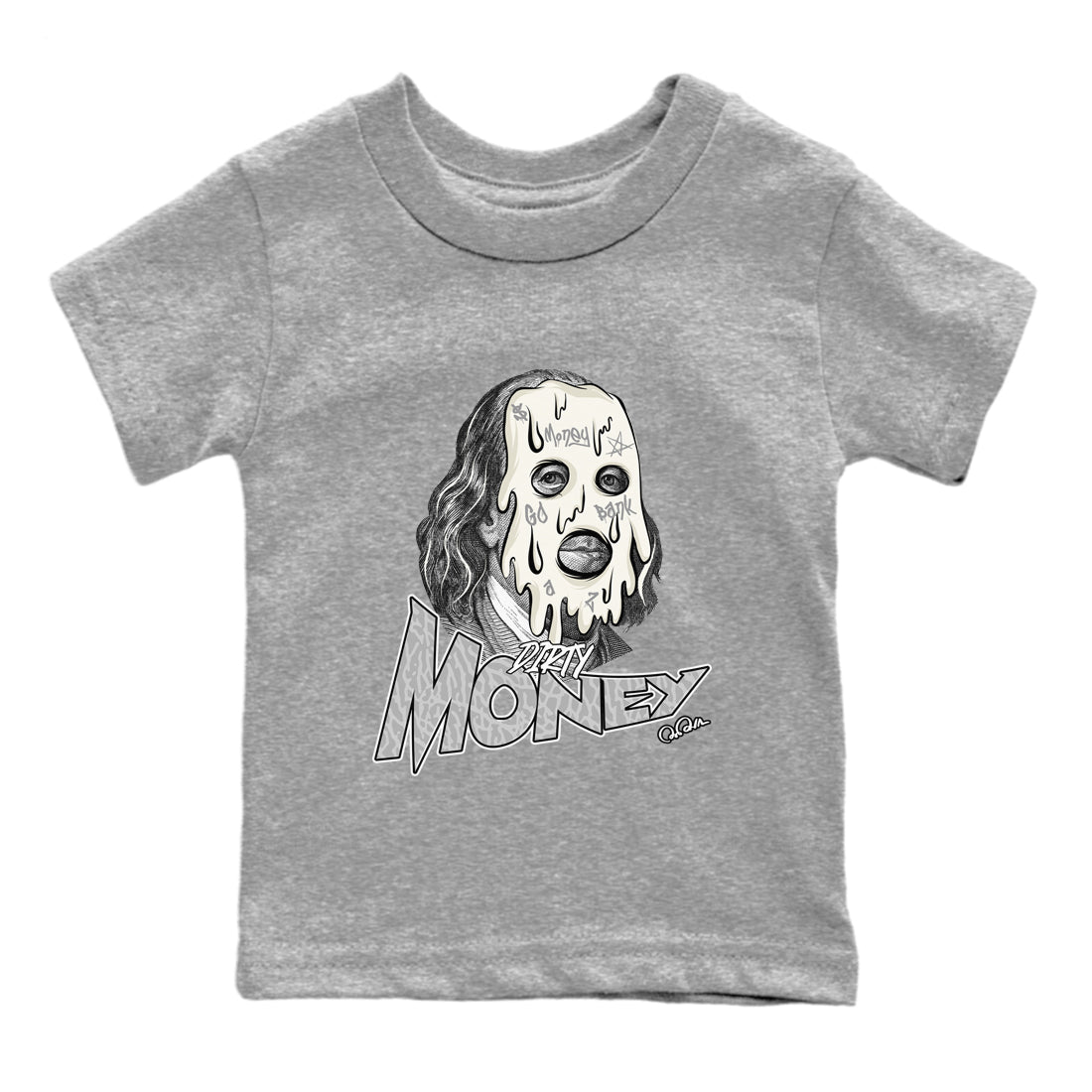 3s Ivory shirt to match jordans Dirty Money sneaker tees Air Jordan 3 Ivory Drip Gear Zone baby toddler Heather Grey 2 cotton Shirt