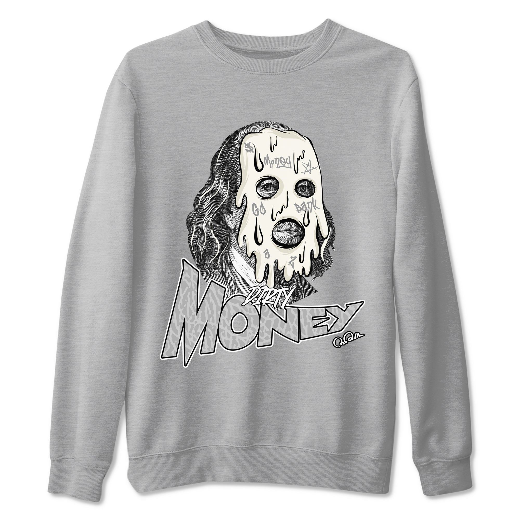 3s Ivory shirt to match jordans Dirty Money sneaker tees Air Jordan 3 Ivory Drip Gear Zone unisex cotton Heather Grey 2 crew neck shirt