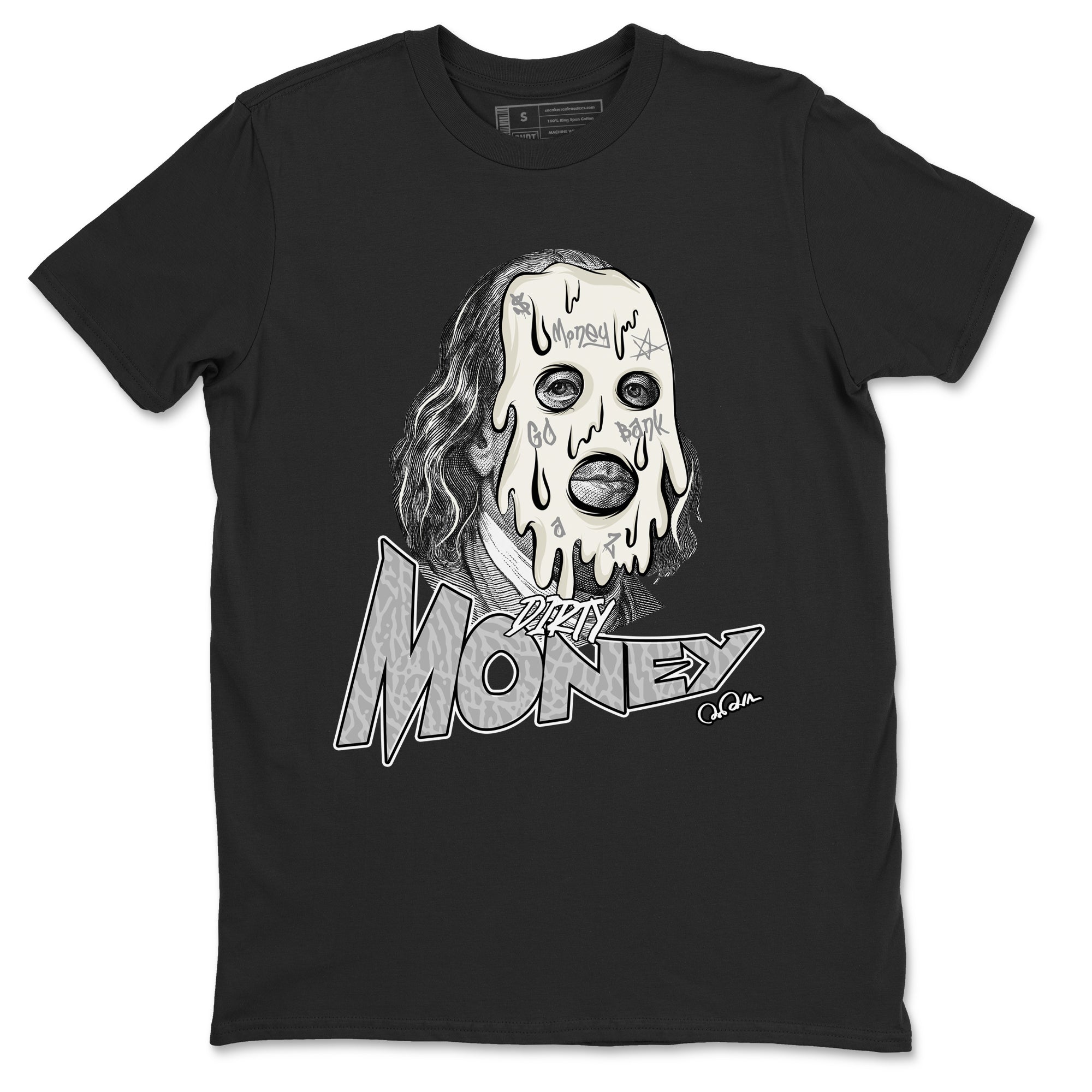 3s Ivory shirt to match jordans Dirty Money sneaker tees Air Jordan 3 Ivory Drip Gear Zone unisex cotton Black 2 crew neck shirt