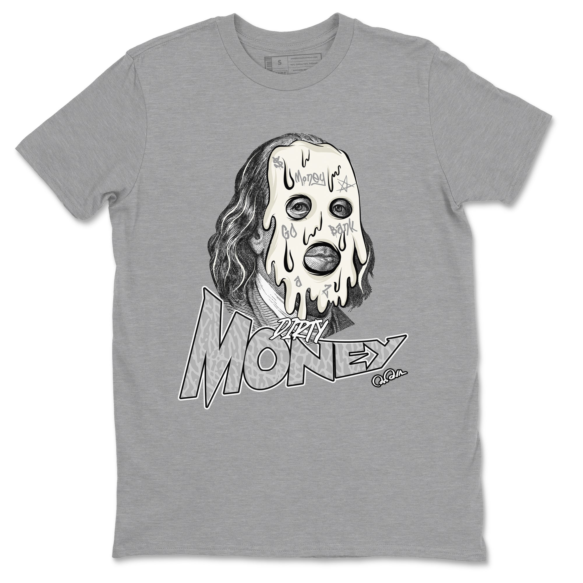 3s Ivory shirt to match jordans Dirty Money sneaker tees Air Jordan 3 Ivory Drip Gear Zone unisex cotton Heather Grey 2 crew neck shirt