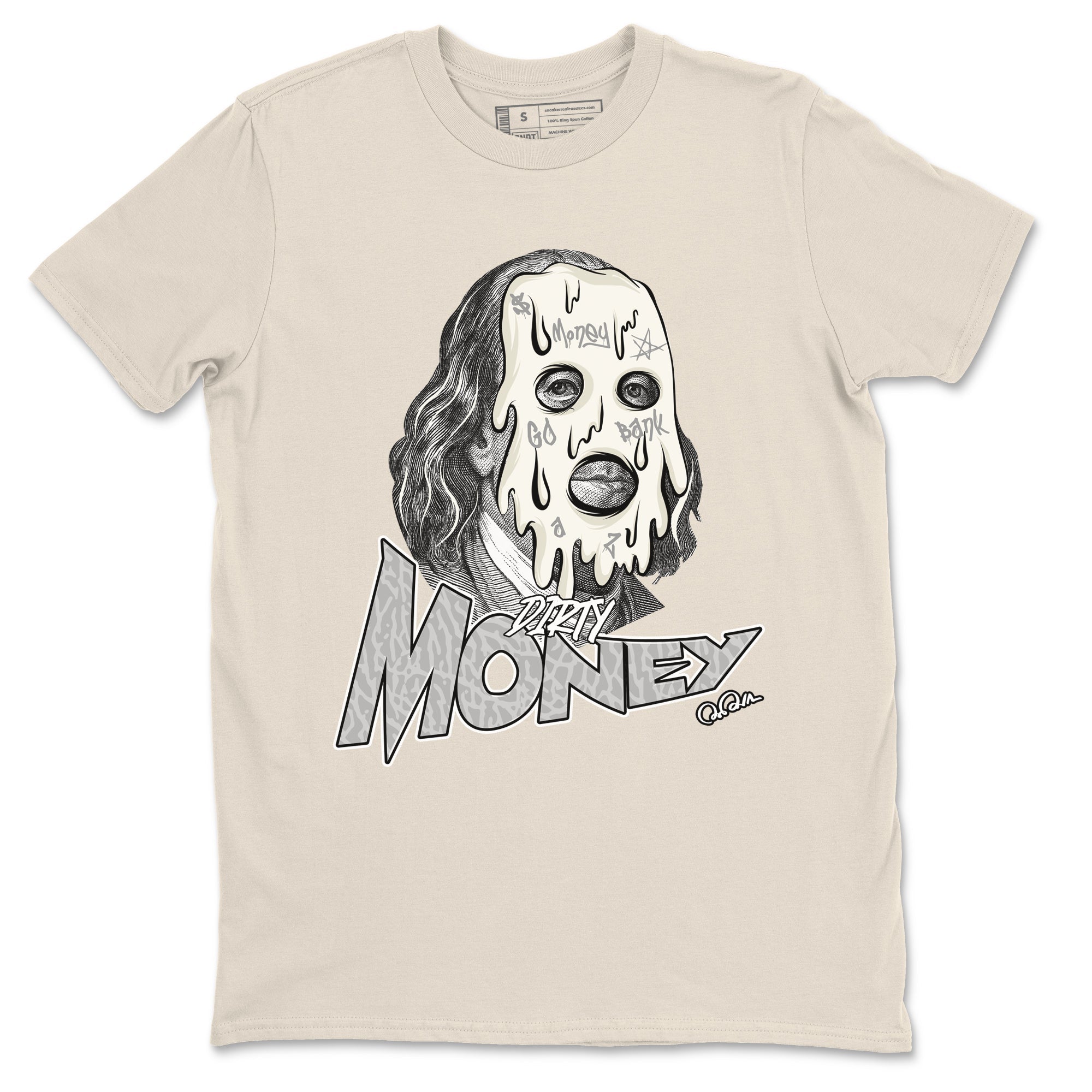 3s Ivory shirt to match jordans Dirty Money sneaker tees Air Jordan 3 Ivory Drip Gear Zone unisex cotton Natural 2 crew neck shirt