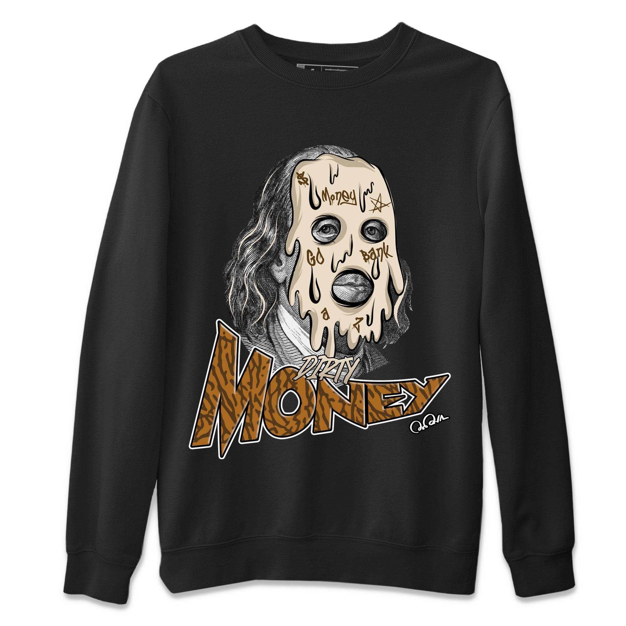 Air Jordan 3 Palomino Sneaker Match Tees Dirty Money Streetwear Sneaker Shirt AJ3 Palomino Sneaker Release Tees Unisex Shirts Black 2