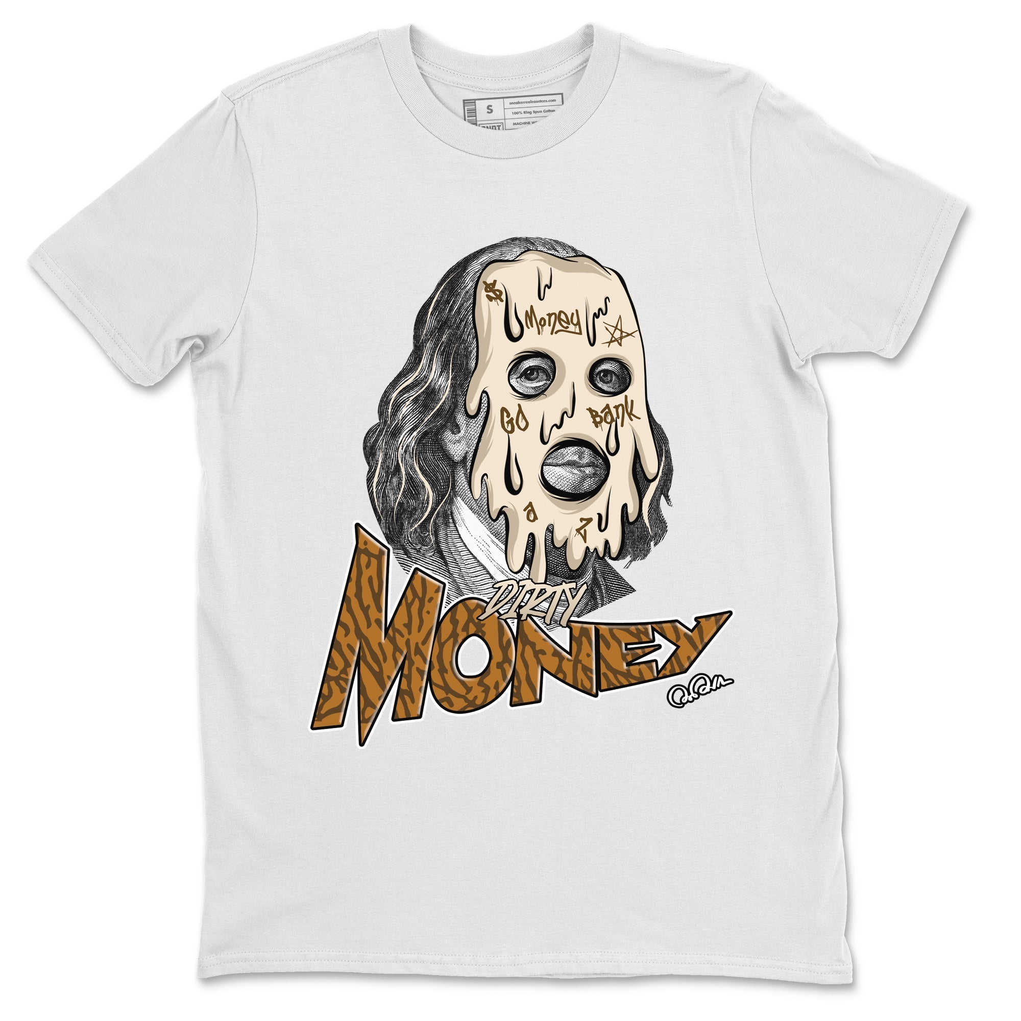 Air Jordan 3 Palomino Sneaker Match Tees Dirty Money Streetwear Sneaker Shirt AJ3 Palomino Sneaker Release Tees Unisex Shirts White 2