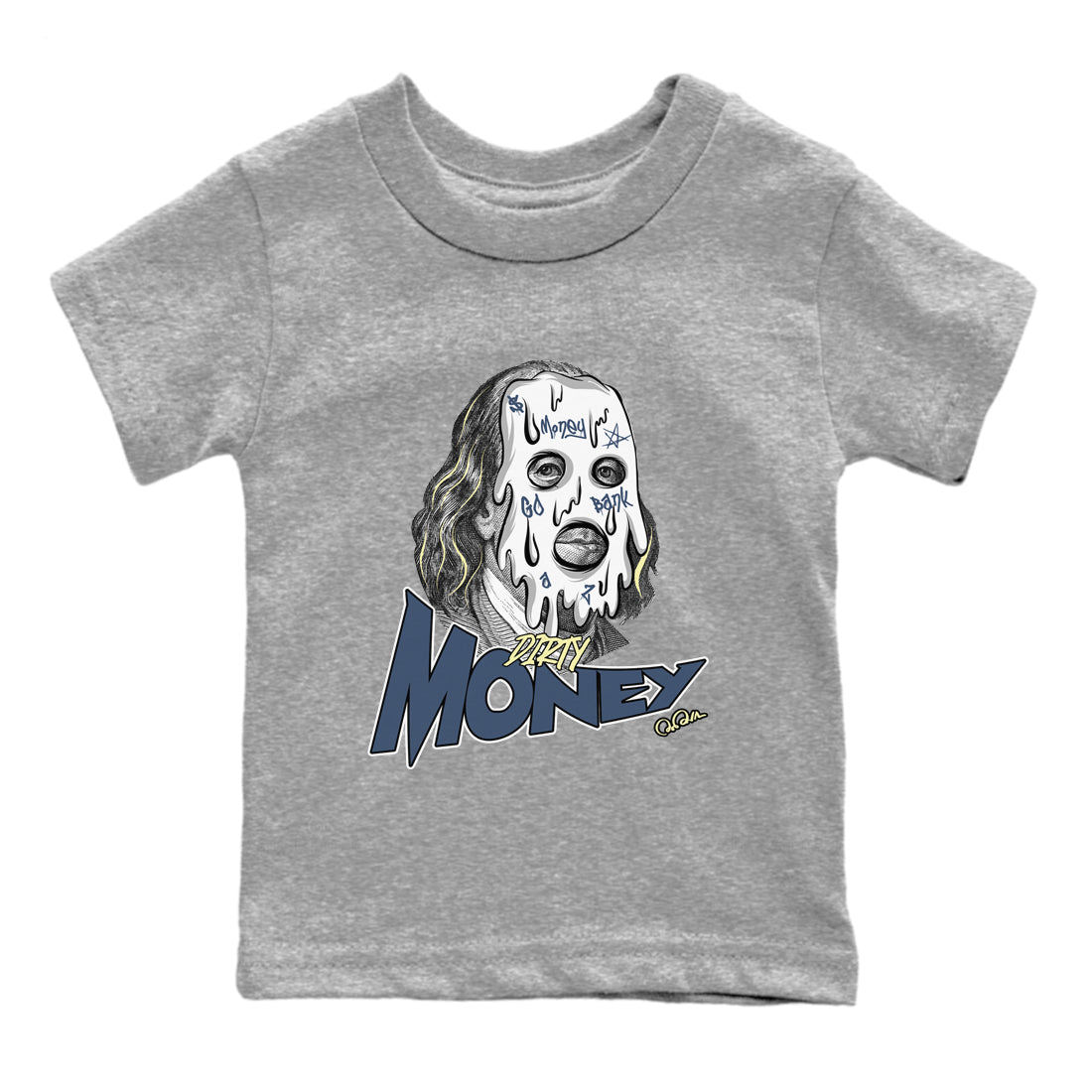 Air Jordan 5 A Ma Maniere x Photon Dust shirt to match jordans Dirty Money sneaker tees Jordan 5 A Ma Maniere "Dawn" Drip Gear Zone Baby Toddler Heather Grey 2 T-Shirt