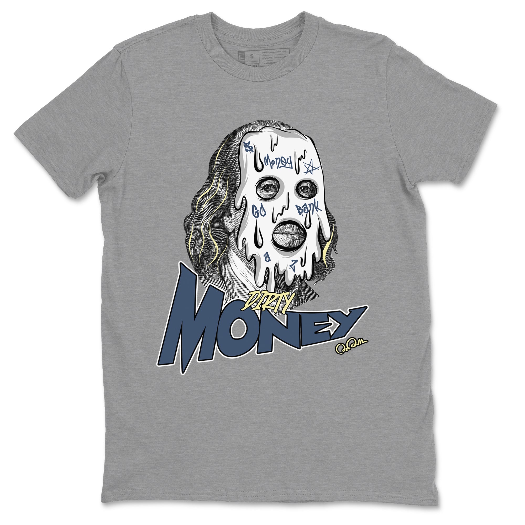 Air Jordan 5 A Ma Maniere x Photon Dust shirt to match jordans Dirty Money sneaker tees Jordan 5 A Ma Maniere "Dawn" Drip Gear Zone Unisex Heather Grey 2 T-Shirt