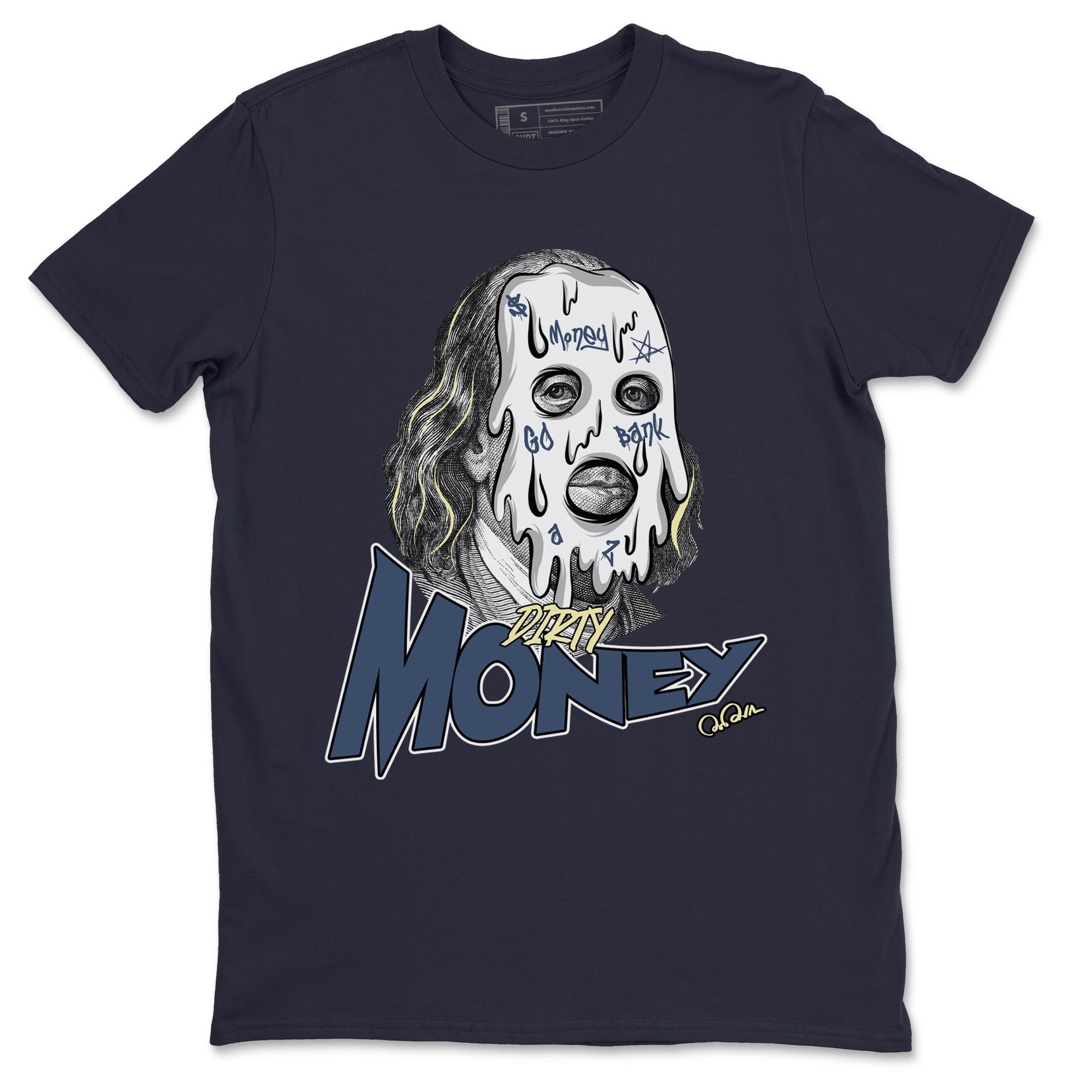 Air Jordan 5 A Ma Maniere x Photon Dust shirt to match jordans Dirty Money sneaker tees Jordan 5 A Ma Maniere "Dawn" Drip Gear Zone Unisex Navy 2 T-Shirt