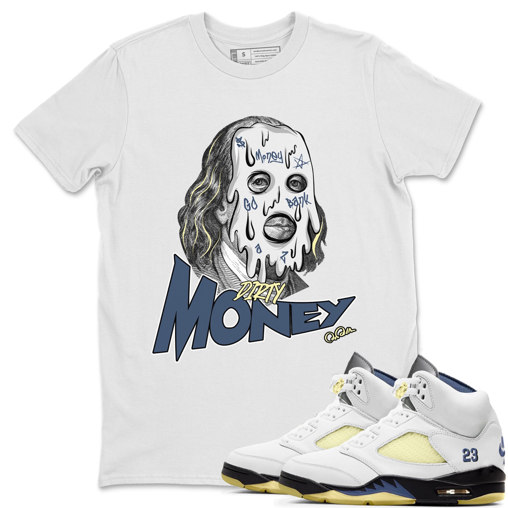 Air Jordan 5 A Ma Maniere x Photon Dust shirt to match jordans Dirty Money sneaker tees Jordan 5 A Ma Maniere "Dawn" Drip Gear Zone Unisex White 1 T-Shirt