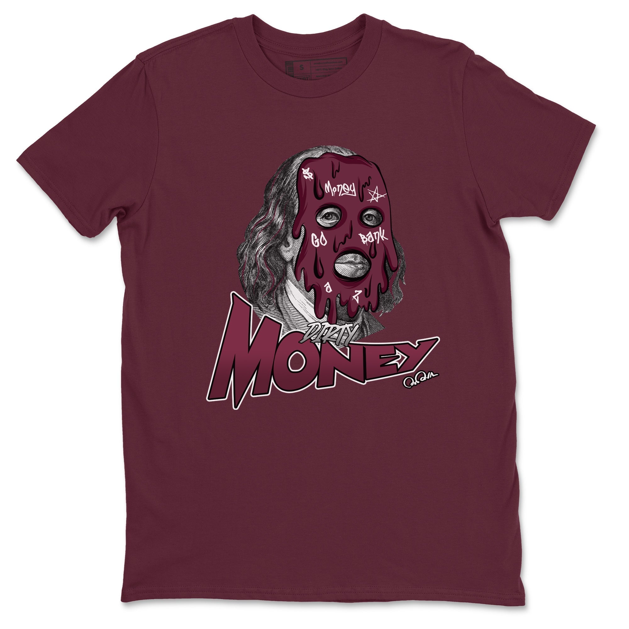 Air Jordan 5 Burgundy Sneaker Match Tees Dirty Money Streetwear Sneaker Shirt AJ5 Burgundy Sneaker Release Tees Unisex Shirts Maroon 2