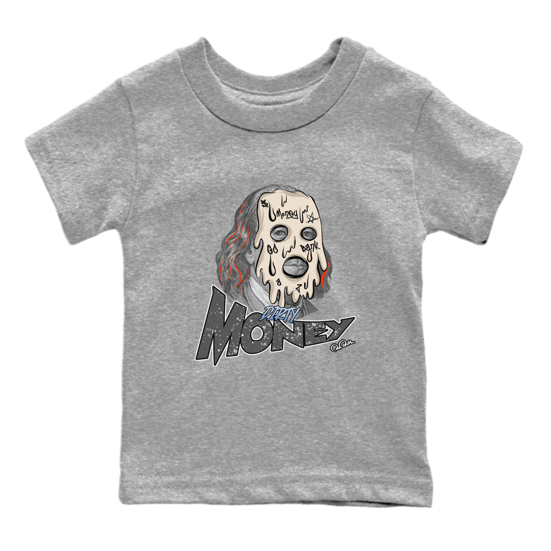 Air Jordan 5 Craft Sneaker Match Tees Dirty Money Streetwear Sneaker Shirt AJ5 SE Craft Sneaker Release Tees Kids Shirts Heather Grey 2