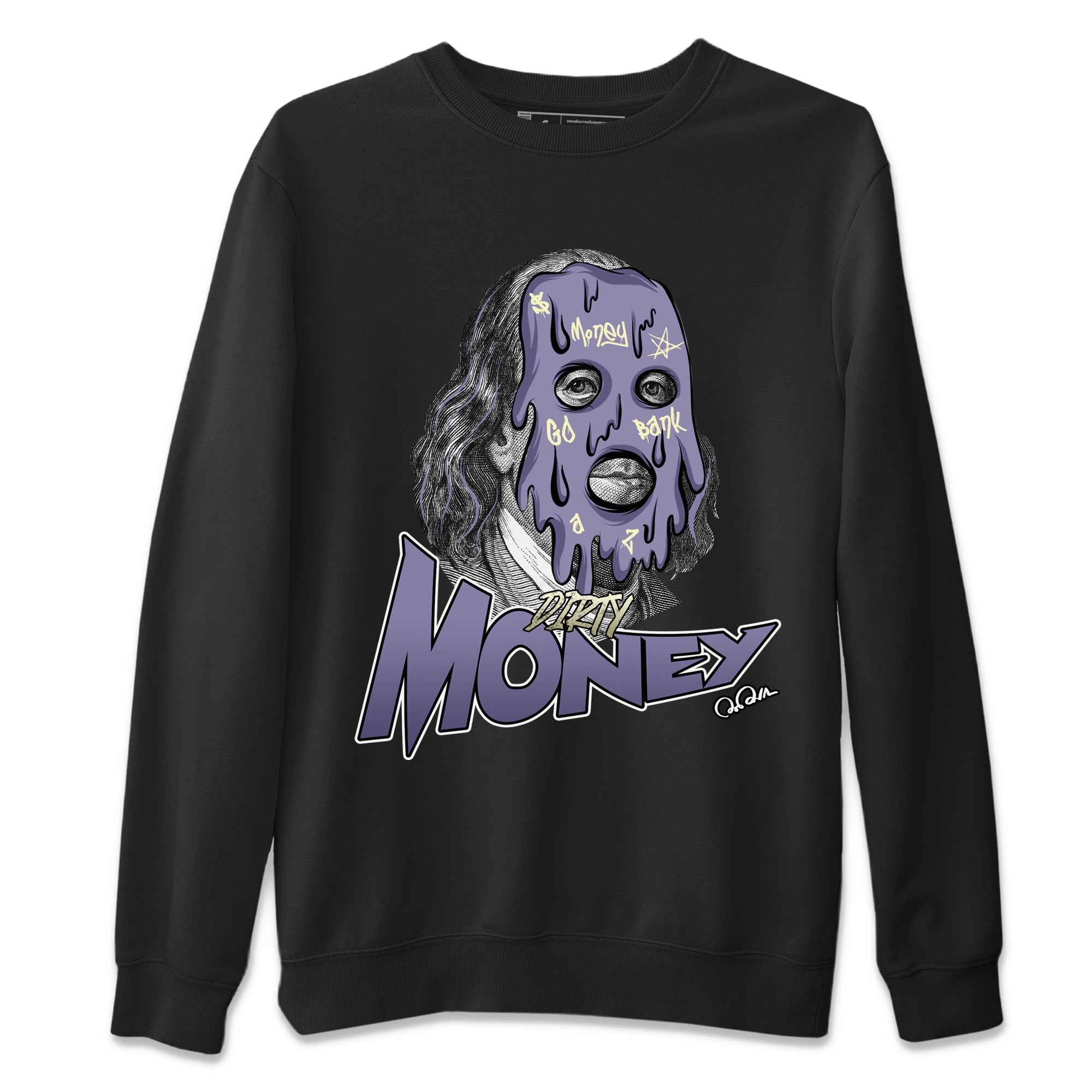 Air Jordan 5 Indigo Haze Sneaker Match Tees Dirty Money Streetwear Sneaker Shirt AJ5 Indigo Haze Sneaker Release Tees Unisex Shirts Black 2