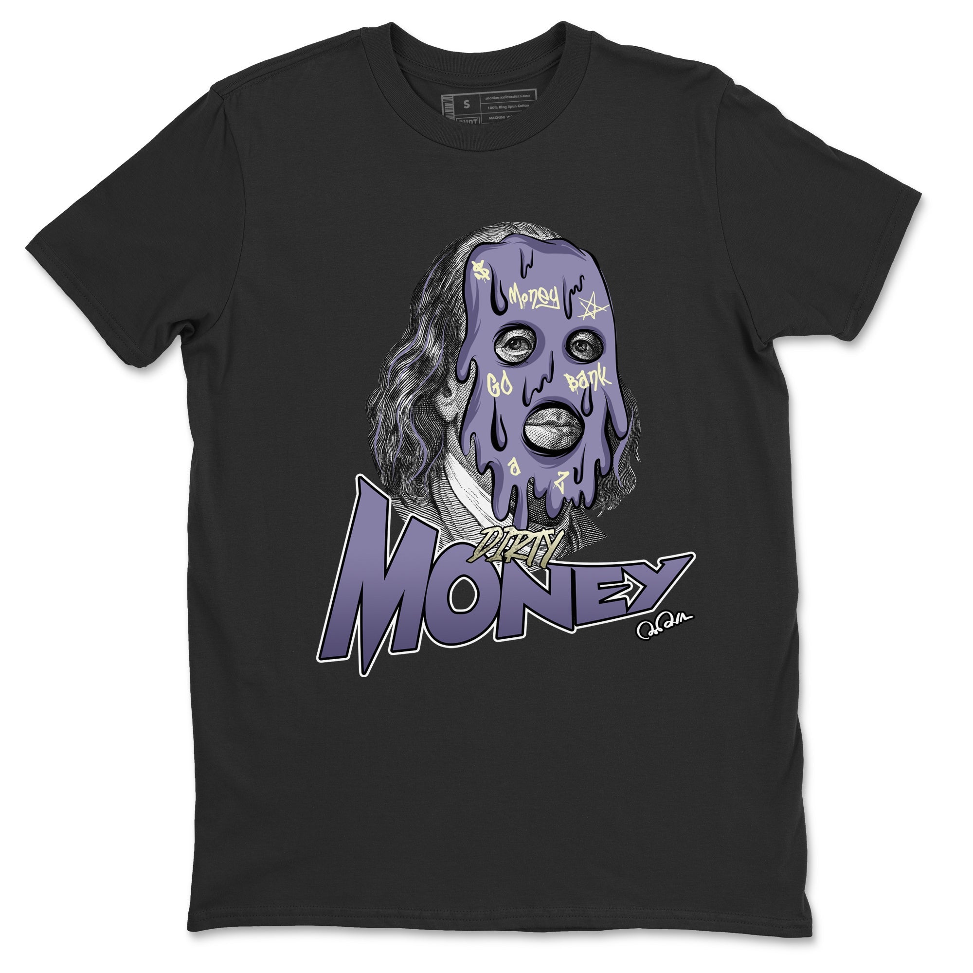 Air Jordan 5 Indigo Haze Sneaker Match Tees Dirty Money Streetwear Sneaker Shirt AJ5 Indigo Haze Sneaker Release Tees Unisex Shirts Black 2