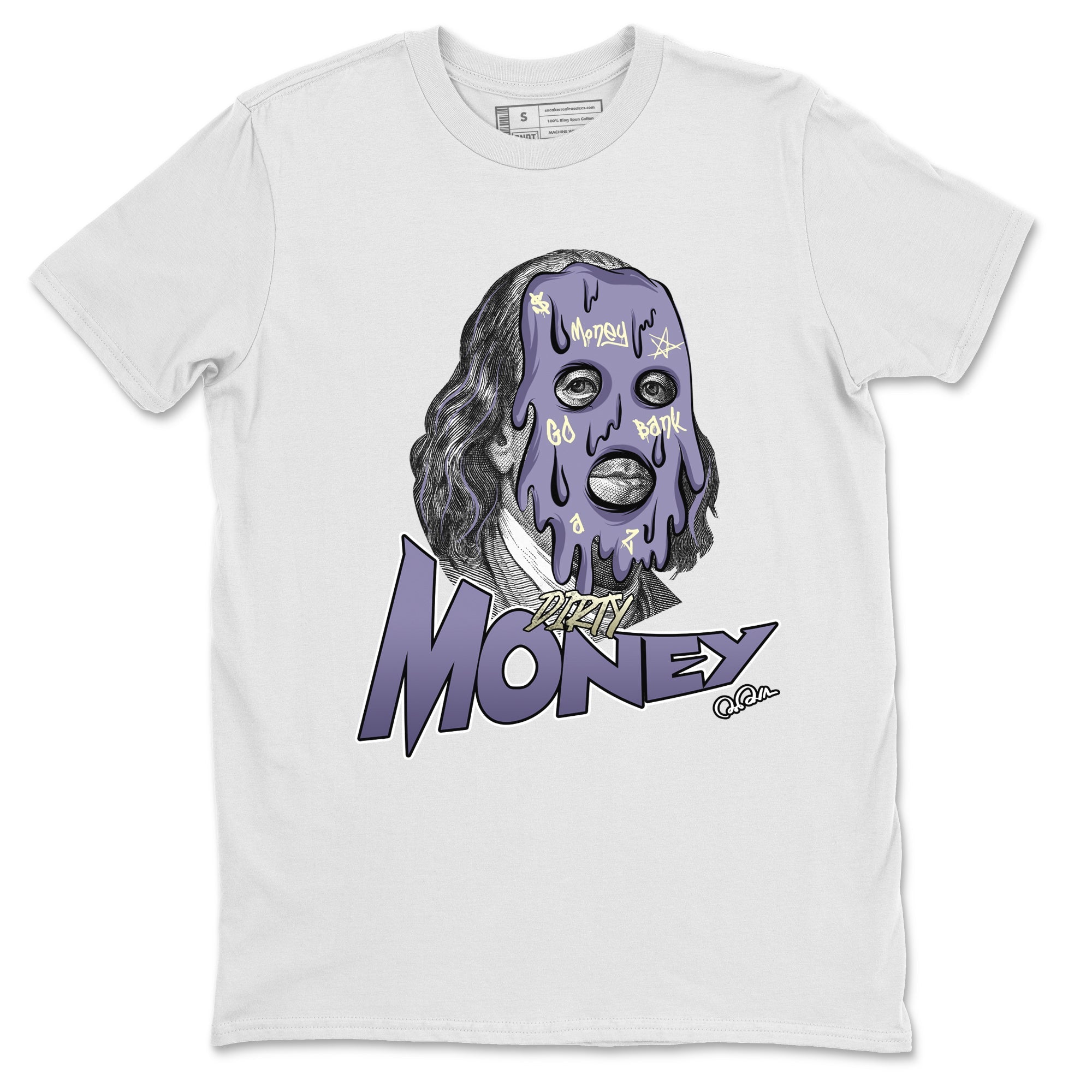 Air Jordan 5 Indigo Haze Sneaker Match Tees Dirty Money Streetwear Sneaker Shirt AJ5 Indigo Haze Sneaker Release Tees Unisex Shirts White 2