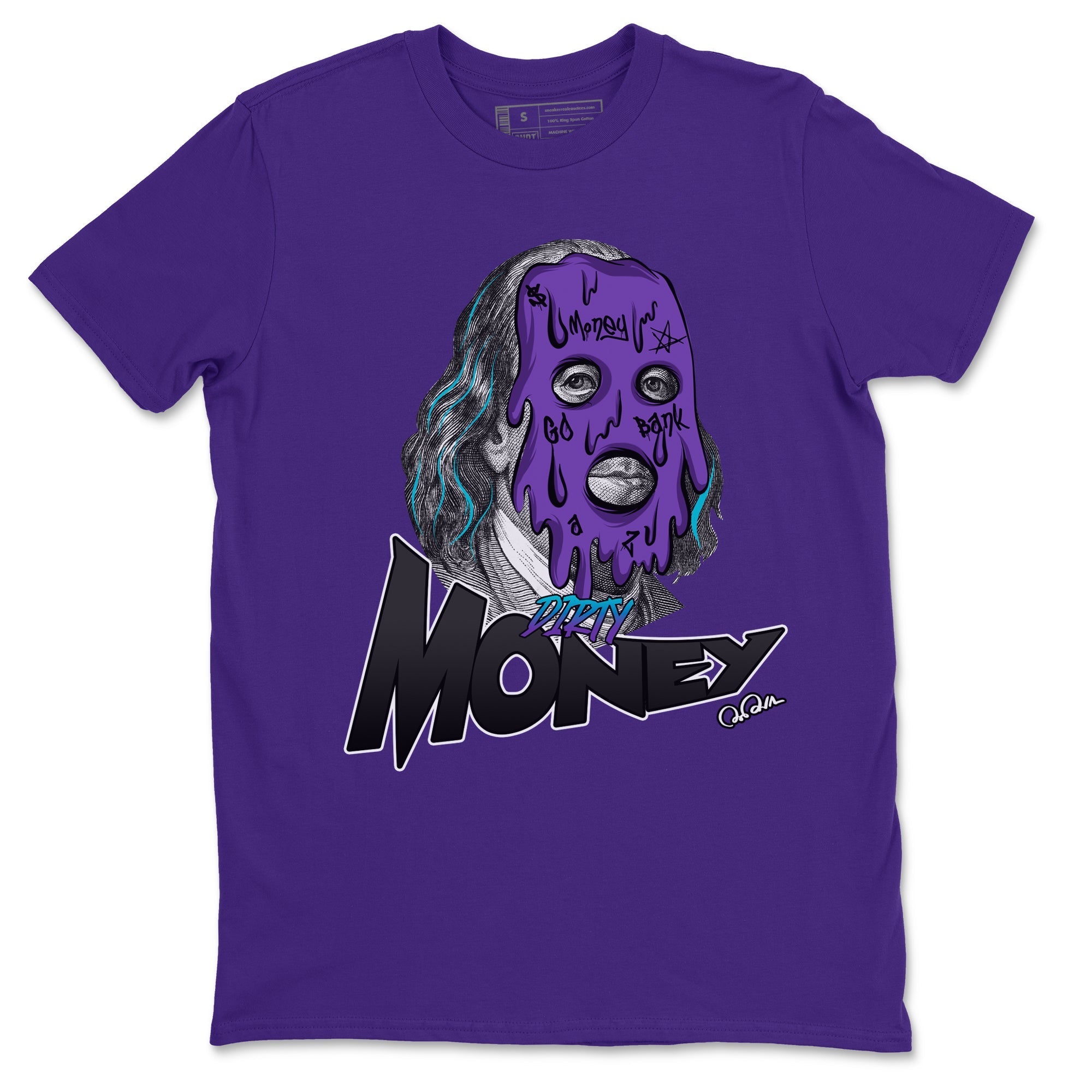Air Jordan 6 Aqua Sneaker Match Tees Dirty Money Streetwear Sneaker Shirt AJ6 Aqua Sneaker Release Tees Unisex Shirts Purple 2