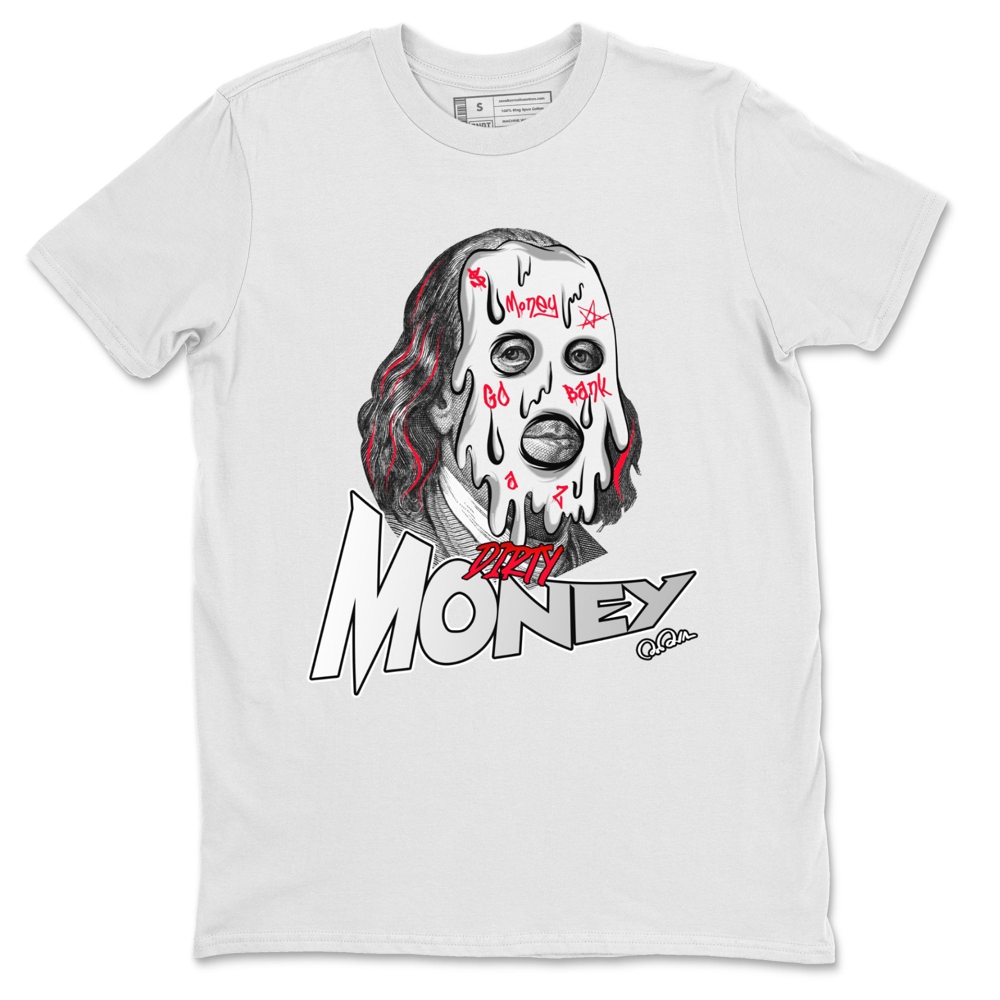 Air Jordan 7 Infrared Sneaker Match Tees Dirty Money Streetwear Sneaker Shirt AJ7 Infrared Sneaker Release Tees Unisex Shirts White 2