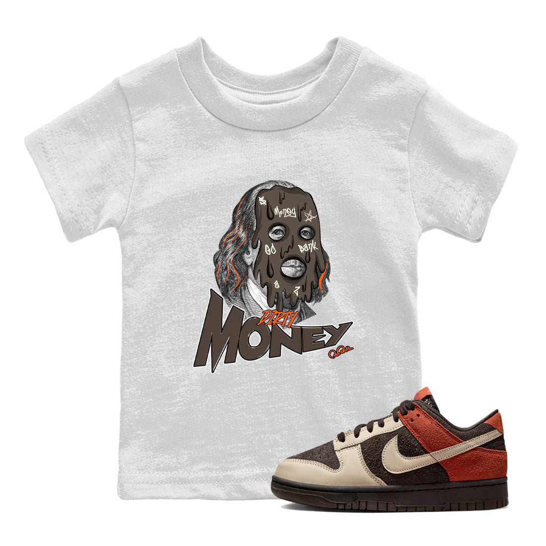 Dunk Red Panda shirt to match jordans Dirty Money sneaker tees Nike Dunk LowRed Panda Drip Gear Zone Sneaker T-Shirts Youth and Baby White 1 T-Shirt