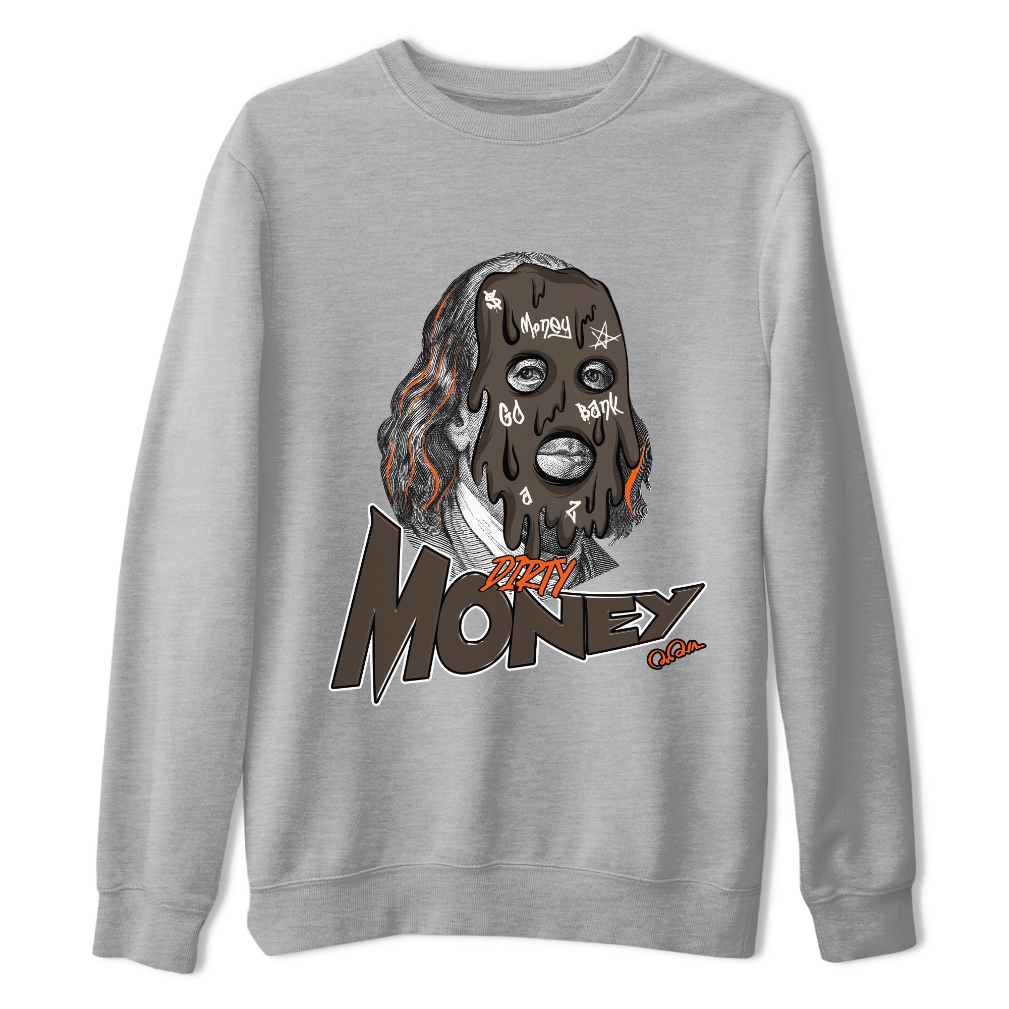 Dunk Red Panda shirt to match jordans Dirty Money sneaker tees Nike Dunk LowRed Panda Drip Gear Zone Sneaker T-Shirts Crew Neck Casual Fit Heather Grey 2 T-Shirt