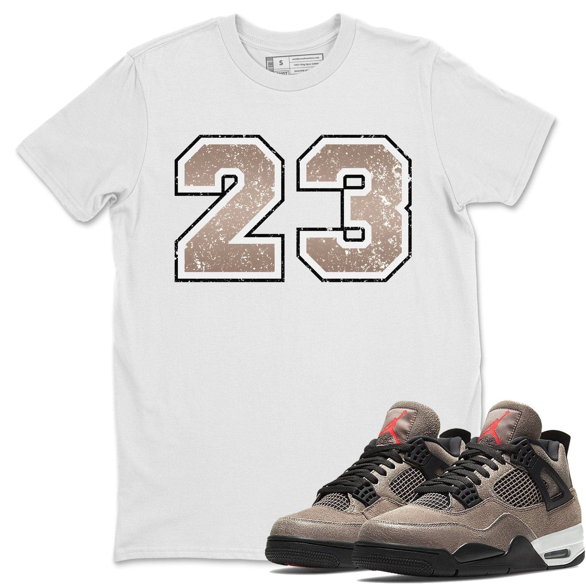 Jordan 4 Taupe Haze Shirt To Match Jordans Distressed 23 Sneaker Tees Jordan 4 Taupe Haze Drip Gear Zone Sneaker Matching Clothing Unisex Shirts