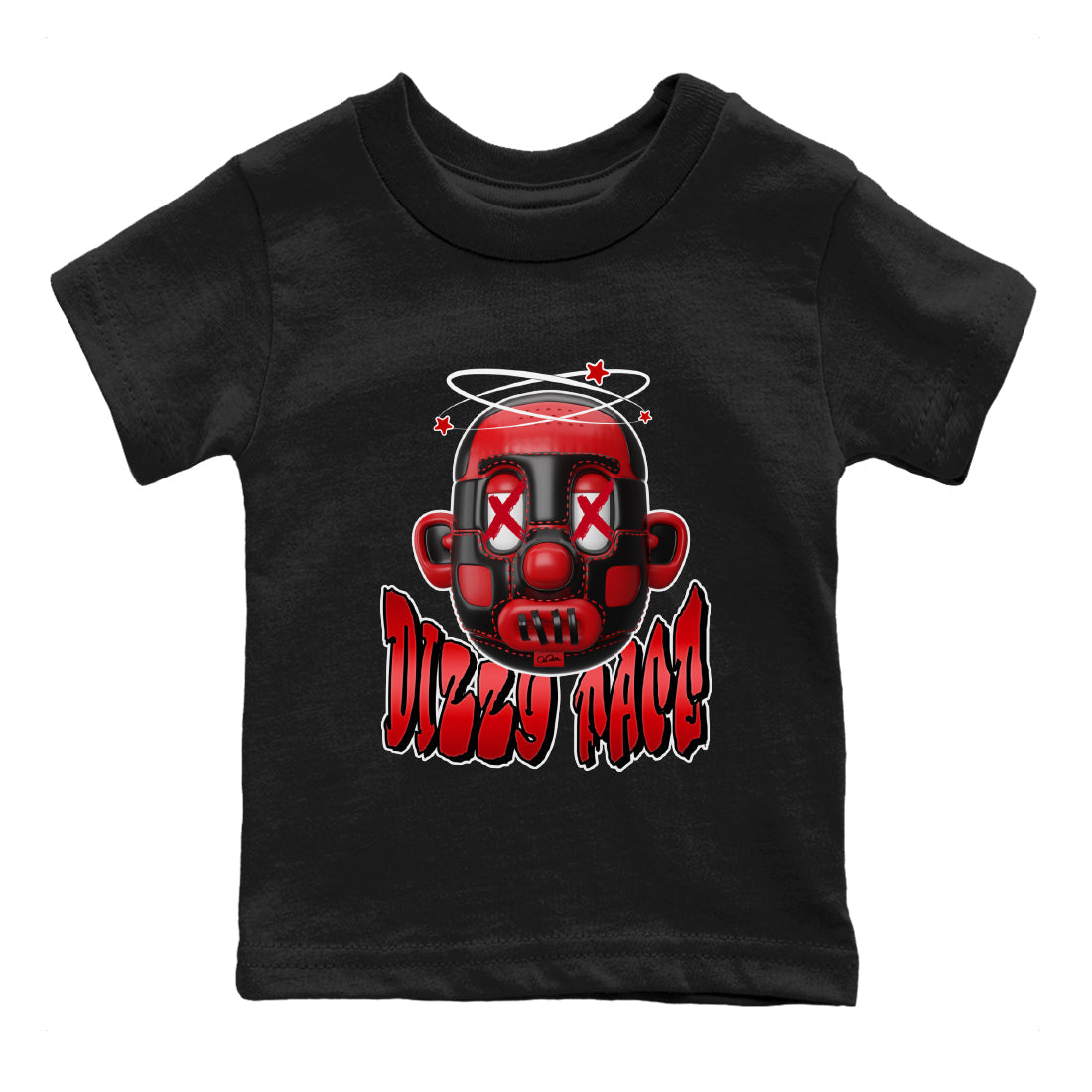 Air Jordan 1 Satin Bred Sneaker Match Tees Dizzy Face Streetwear Sneaker Shirt AJ1 Satin Bred Sneaker Release Tees Kids Shirts Black 2