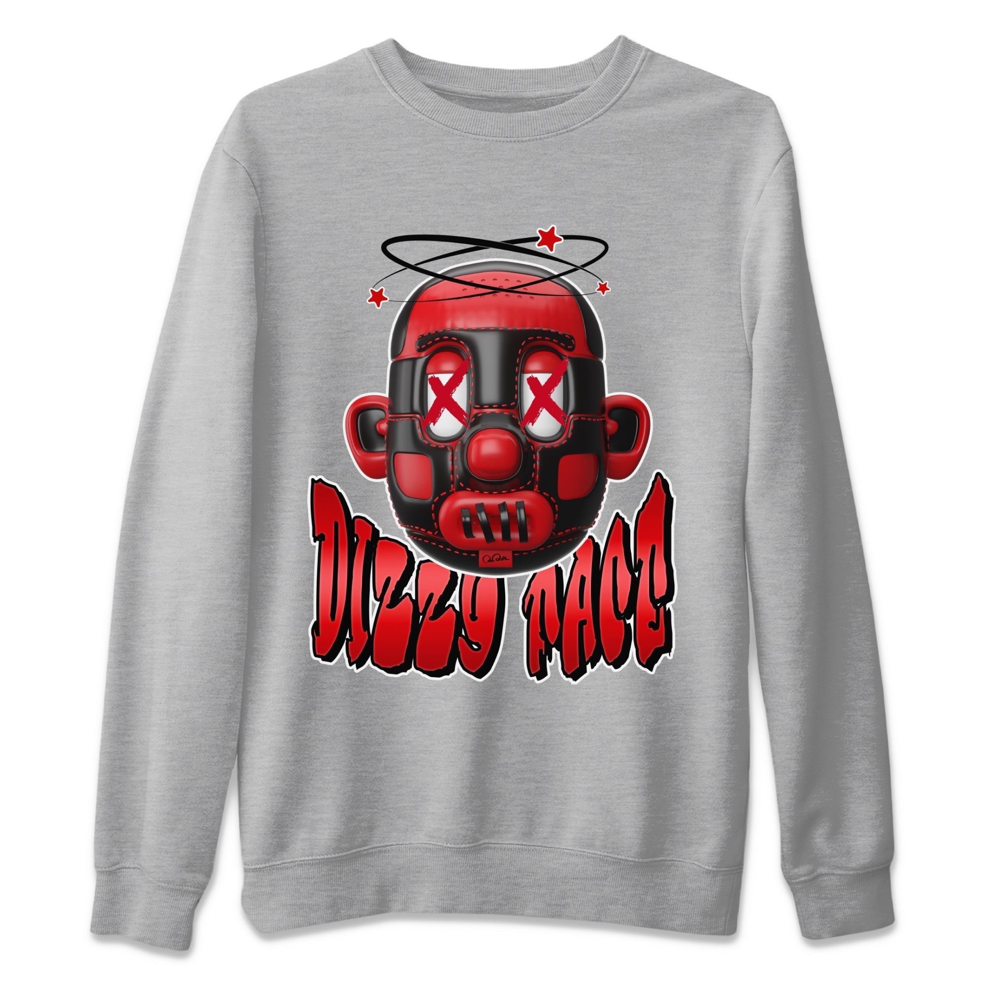 Air Jordan 1 Satin Bred Sneaker Match Tees Dizzy Face Streetwear Sneaker Shirt AJ1 Satin Bred Sneaker Release Tees Unisex Shirts Heather Grey 2