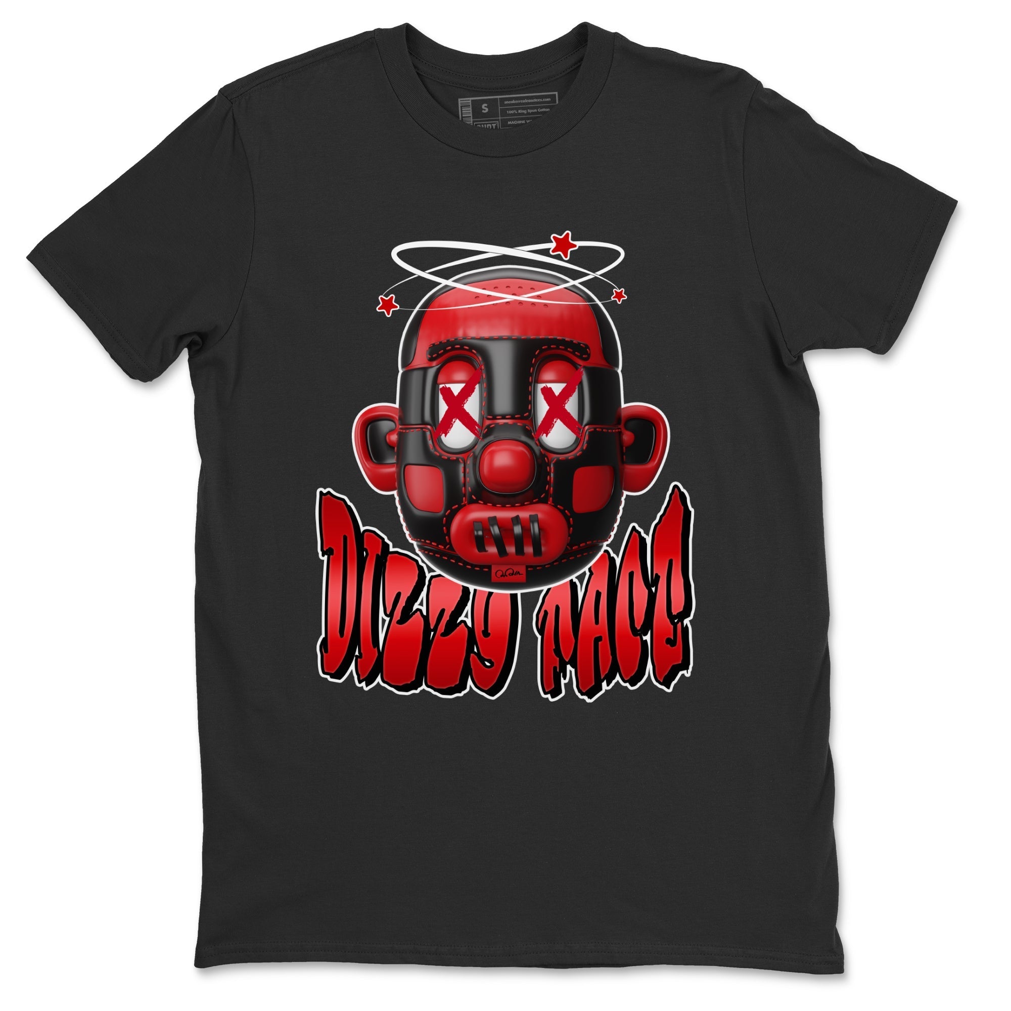 Air Jordan 1 Satin Bred Sneaker Match Tees Dizzy Face Streetwear Sneaker Shirt AJ1 Satin Bred Sneaker Release Tees Unisex Shirts Black 2