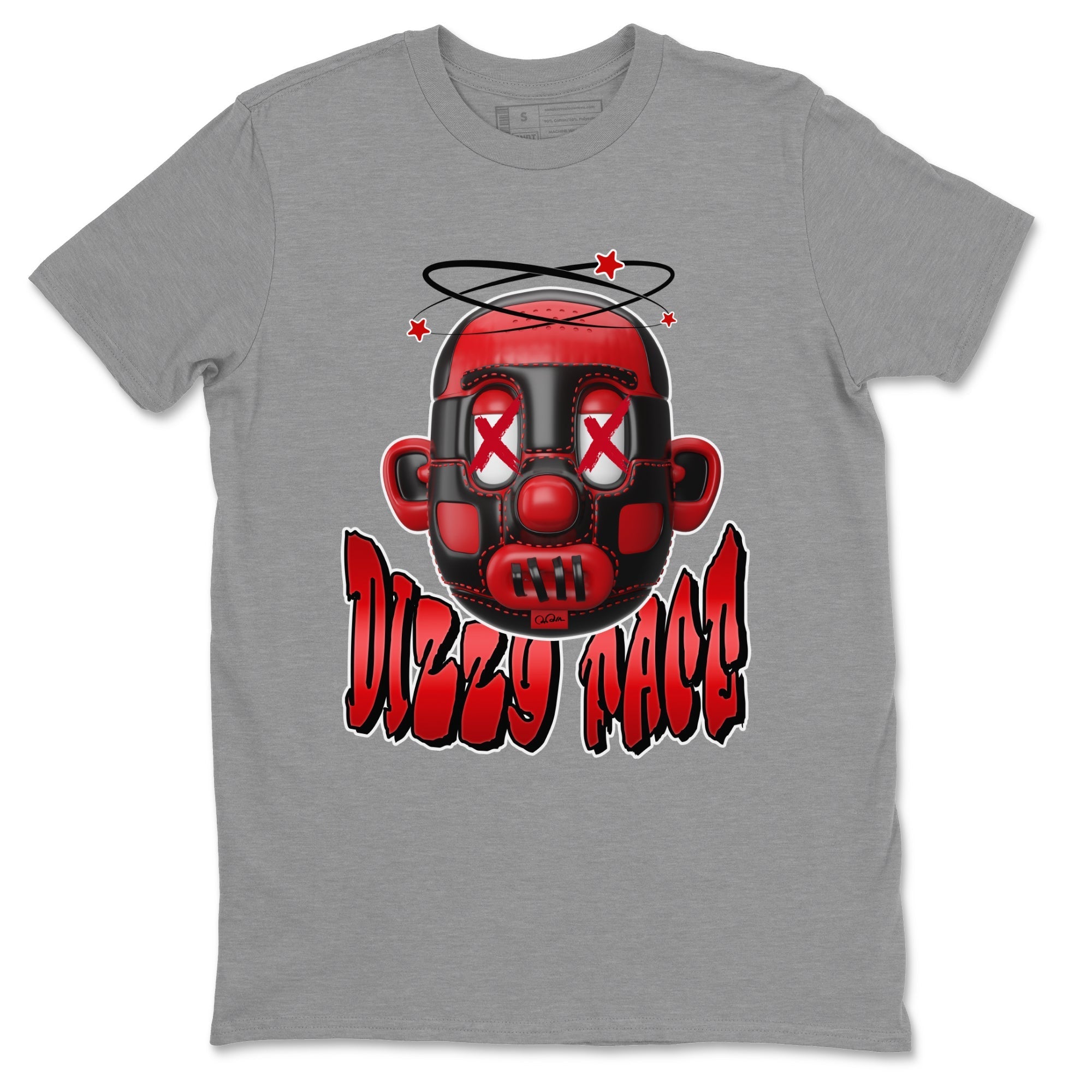 Air Jordan 1 Satin Bred Sneaker Match Tees Dizzy Face Streetwear Sneaker Shirt AJ1 Satin Bred Sneaker Release Tees Unisex Shirts Heather Grey 2