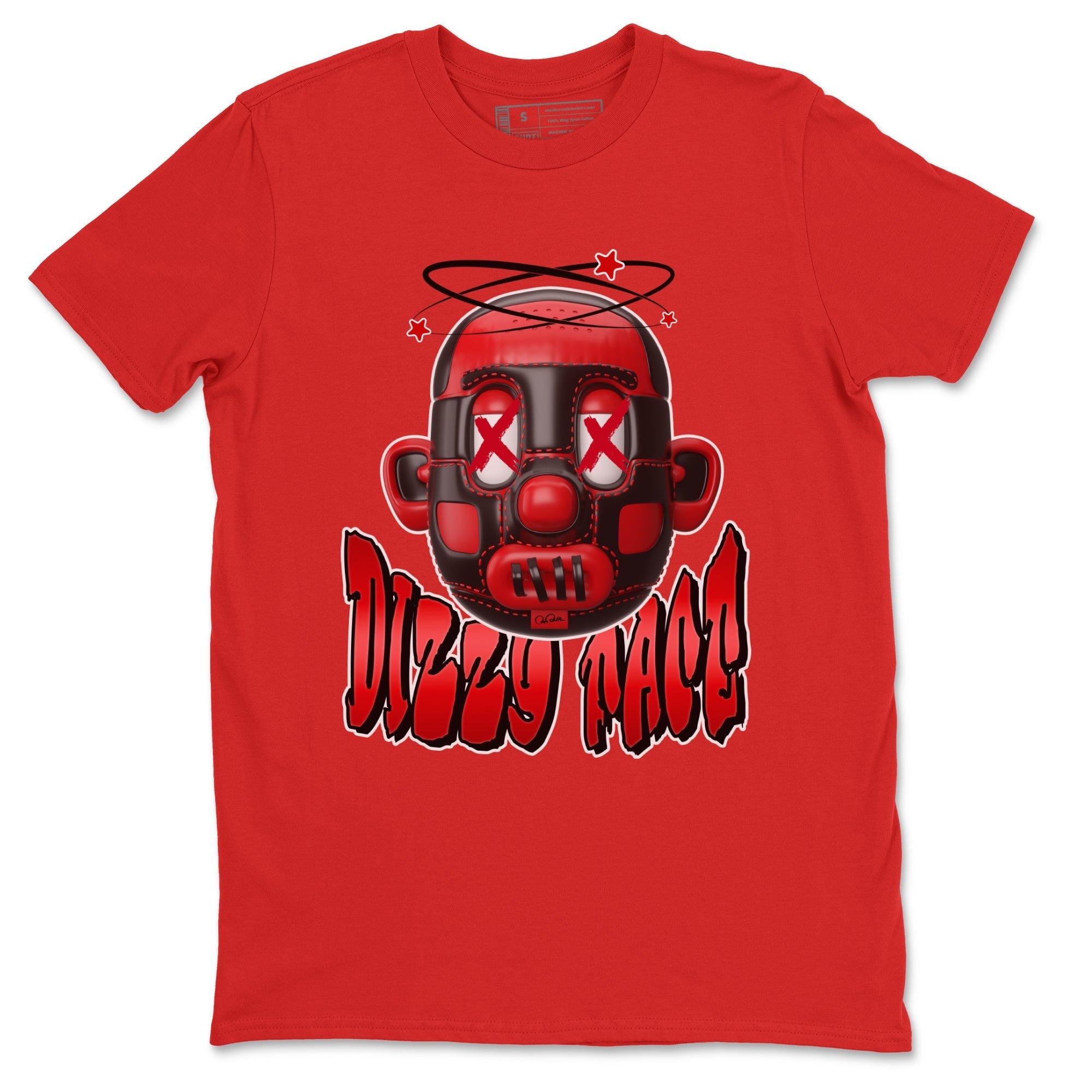 Air Jordan 1 Satin Bred Sneaker Match Tees Dizzy Face Streetwear Sneaker Shirt AJ1 Satin Bred Sneaker Release Tees Unisex Shirts Red 2