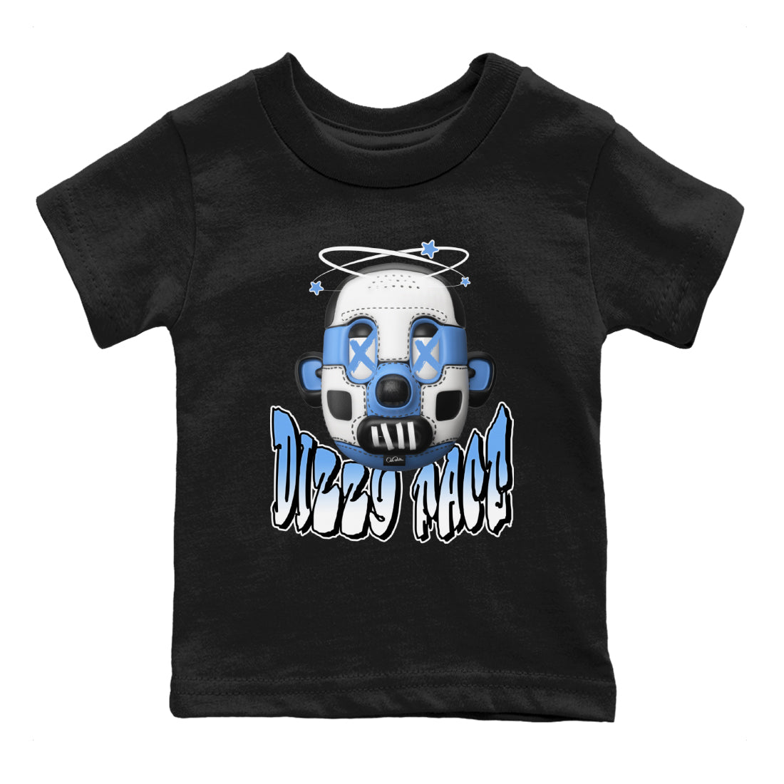 Air Jordan 1 Retro High OG UNC Toe Shirt to match Jordans Dizzy Face Streetwear Sneaker Shirt AJ1 UNC Toe Drip Gear Zone Sneaker Matching Clothing Kids and Baby Tees Black 2