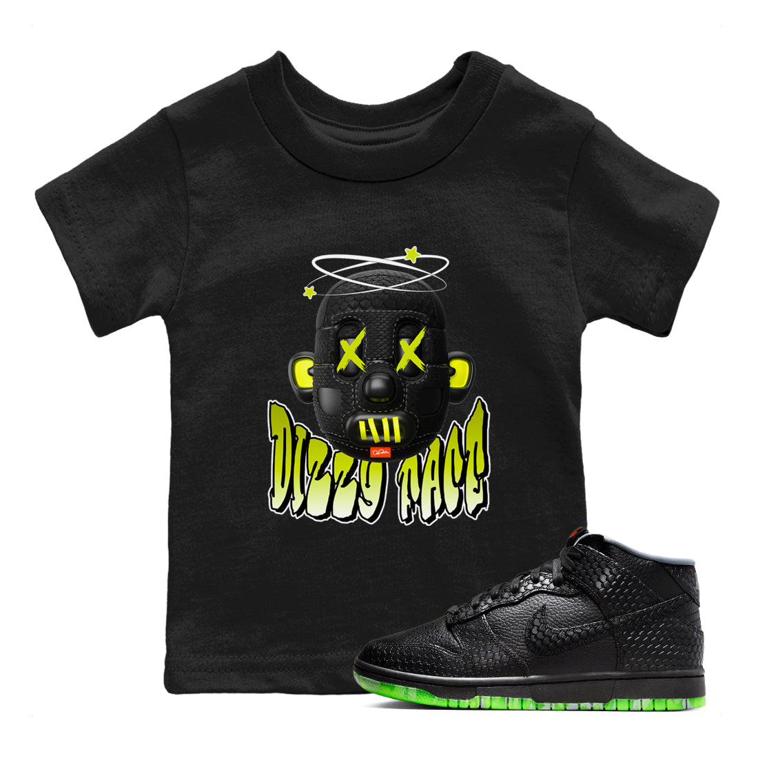 Dunk Halloween shirt to match jordans Dizzy Face sneaker tees halloween horror nights Nike Dunk Halloween Drip Gear Zone Baby Toddler Black 1 T-Shirt