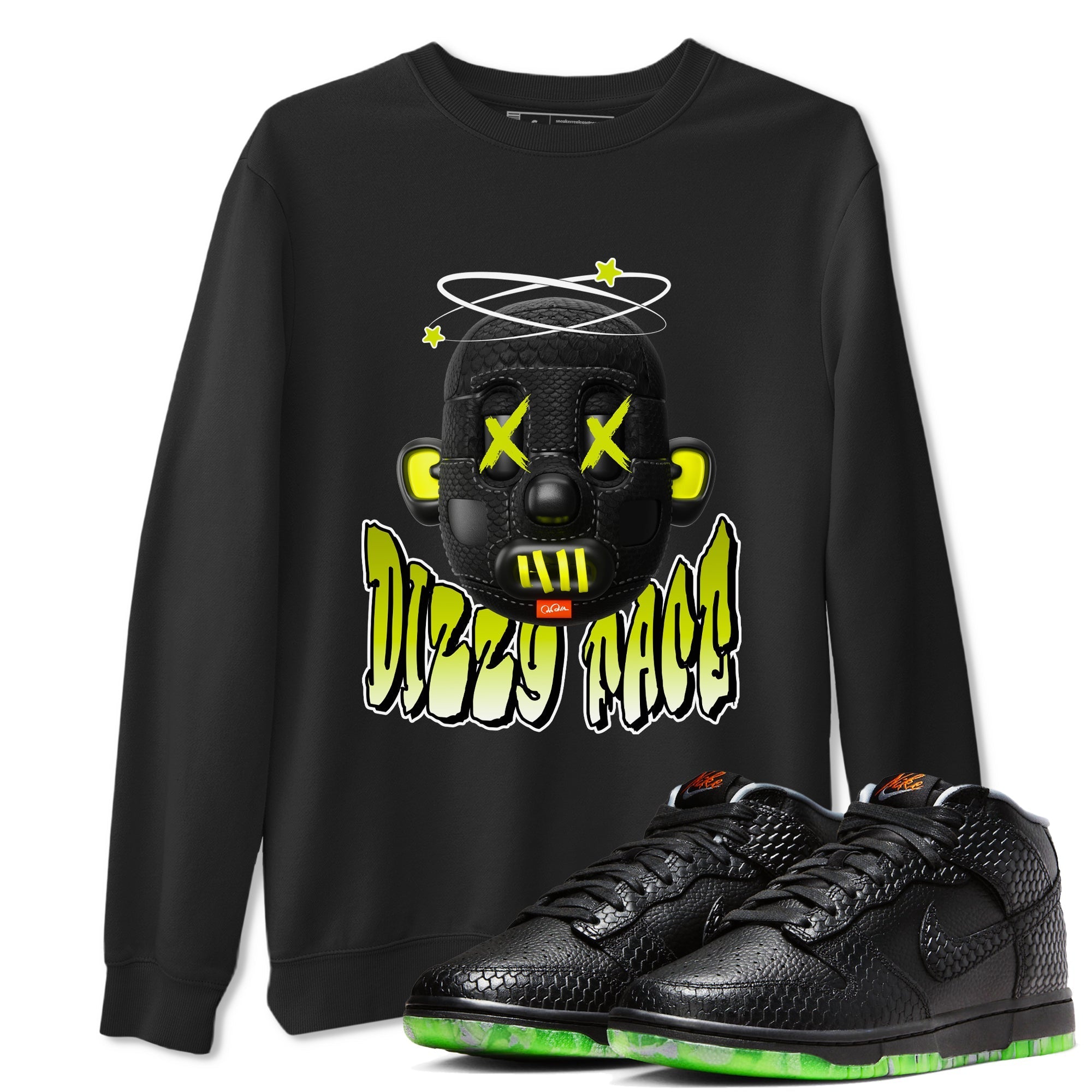 Dunk Halloween shirt to match jordans Dizzy Face sneaker tees halloween horror nights Nike Dunk Halloween Drip Gear Zone Unisex Crew Neck Tee Black 1 T-Shirt