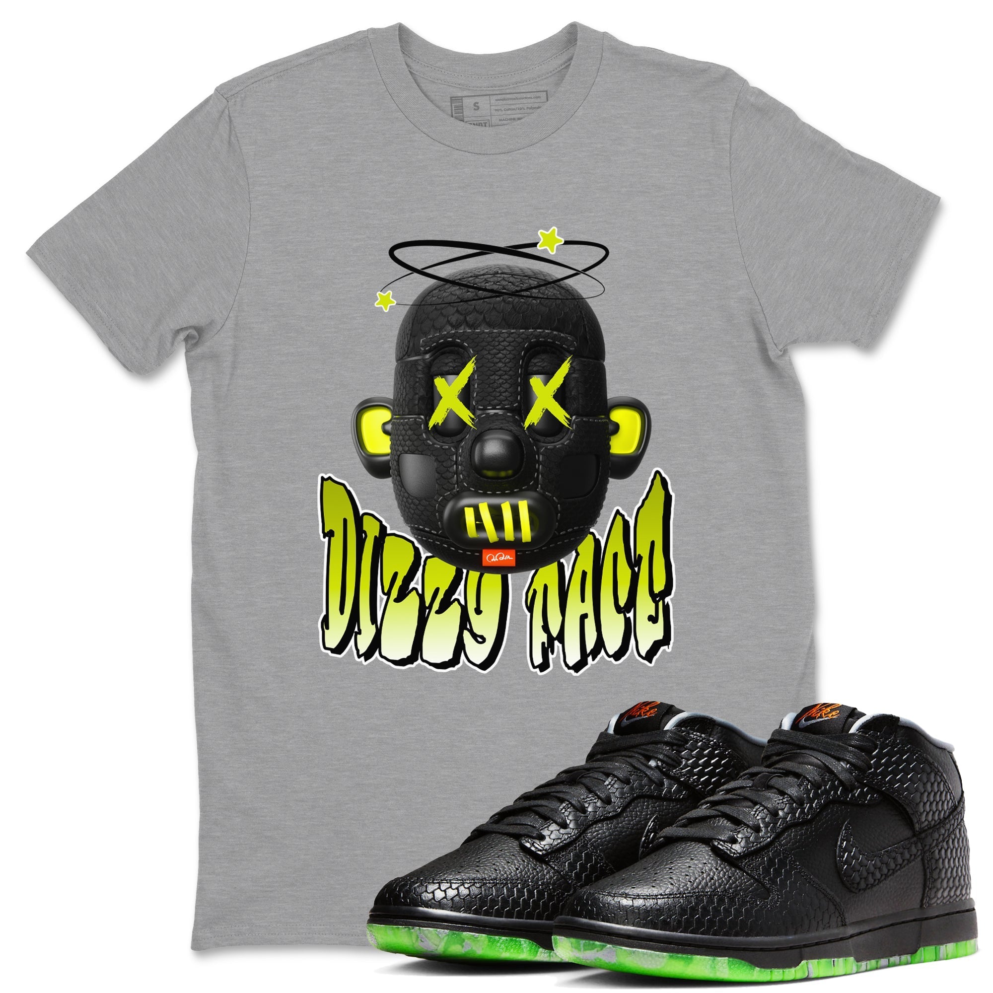 Dunk Halloween shirt to match jordans Dizzy Face sneaker tees halloween horror nights Nike Dunk Halloween Drip Gear Zone Unisex Crew Neck Tee Heather Grey 1 T-Shirt