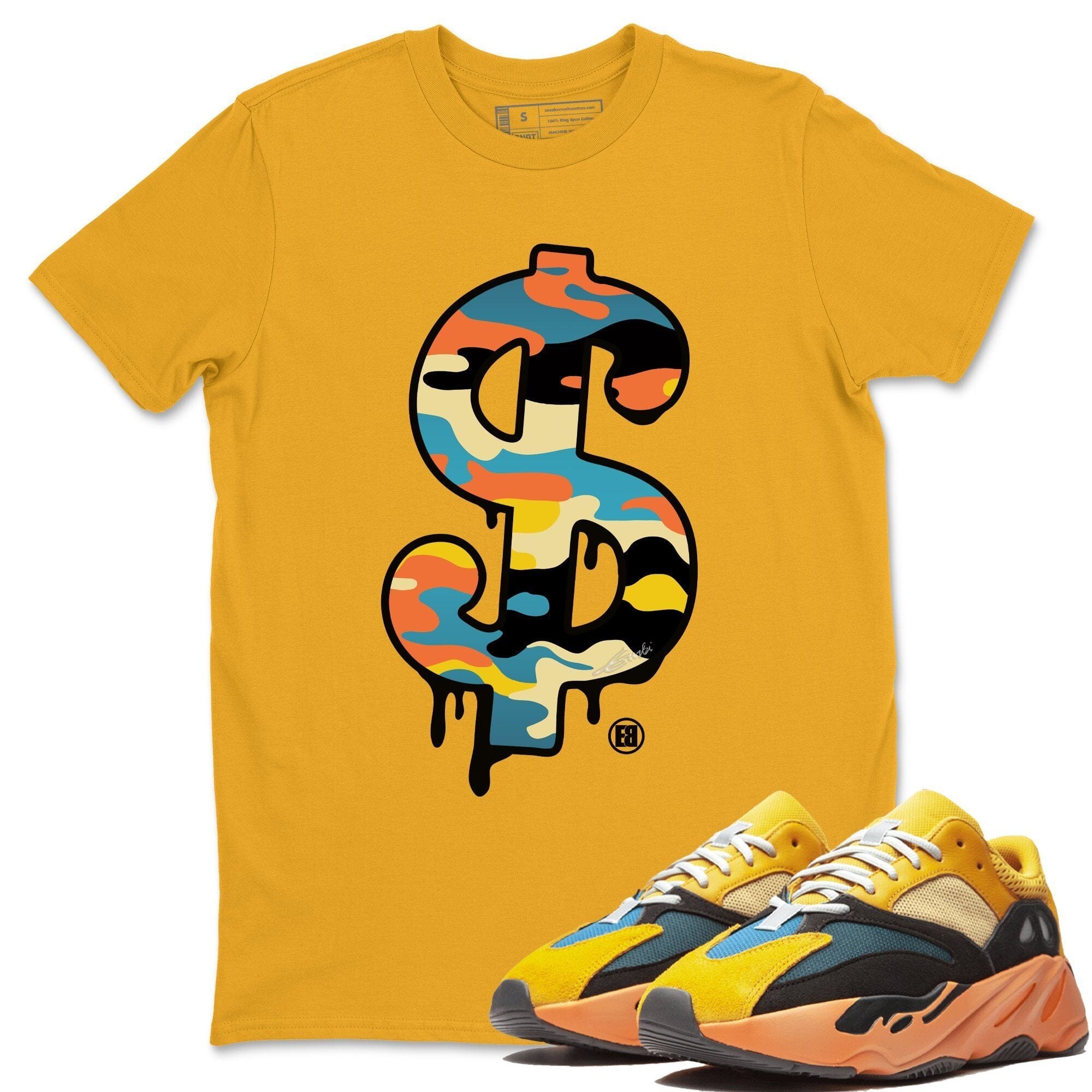 Yeezy 700 Sun Shirt To Match Jordans Dollar Camo Sneaker Tees Yeezy 700 Sun Drip Gear Zone Sneaker Matching Clothing Unisex Shirts