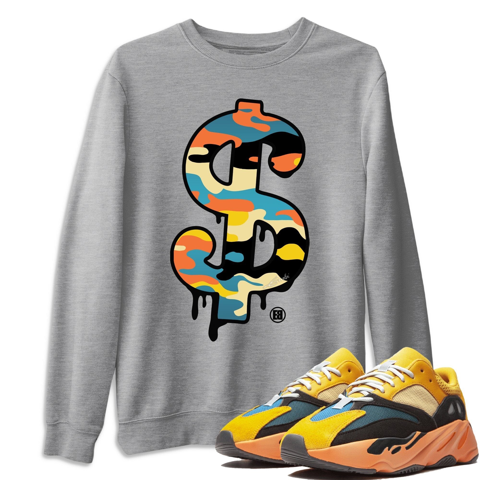 Yeezy 700 Sun Shirt To Match Jordans Dollar Camo Sneaker Tees Yeezy 700 Sun Drip Gear Zone Sneaker Matching Clothing Unisex Shirts