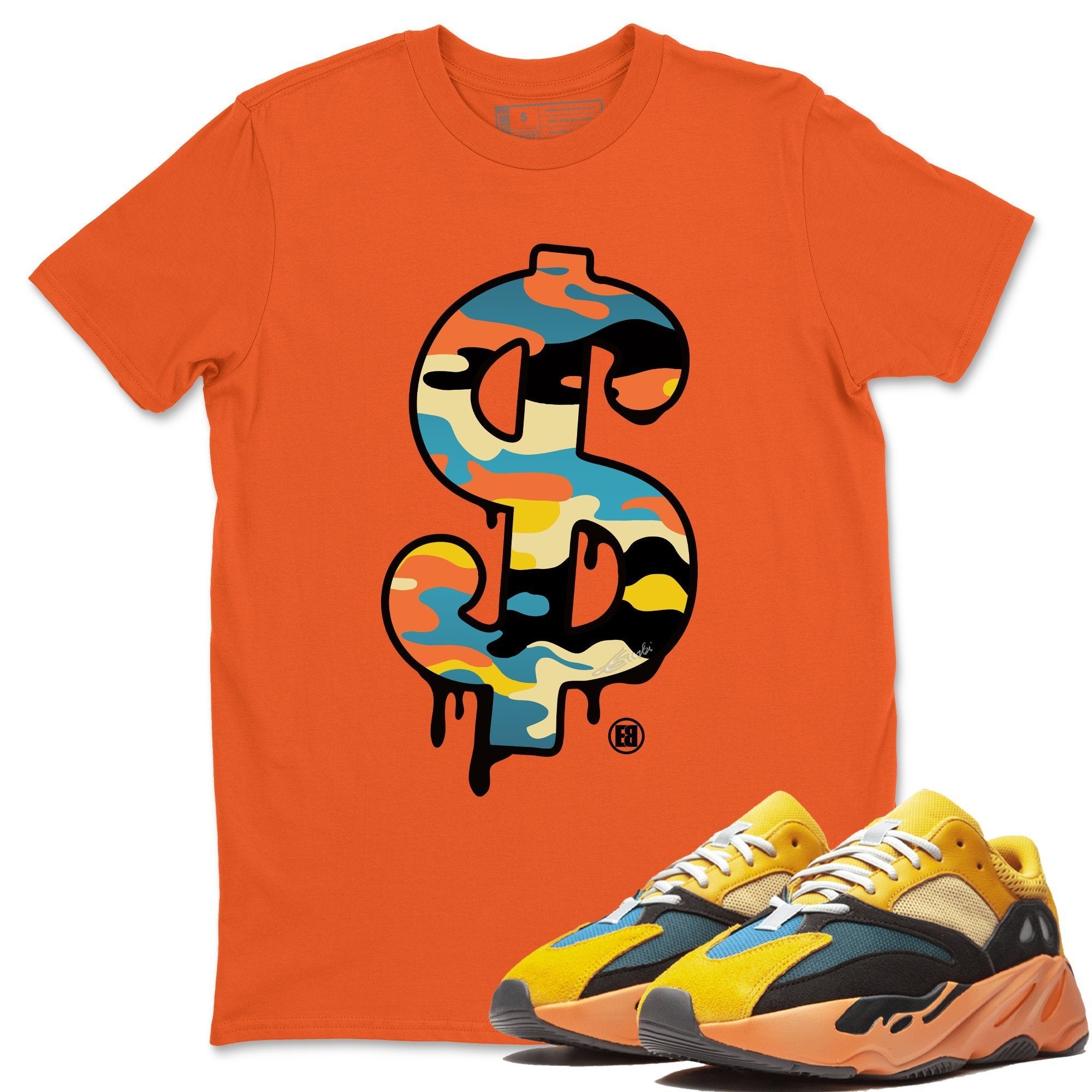 Yeezy 700 Sun Shirt To Match Jordans Dollar Camo Sneaker Tees Yeezy 700 Sun Drip Gear Zone Sneaker Matching Clothing Unisex Shirts