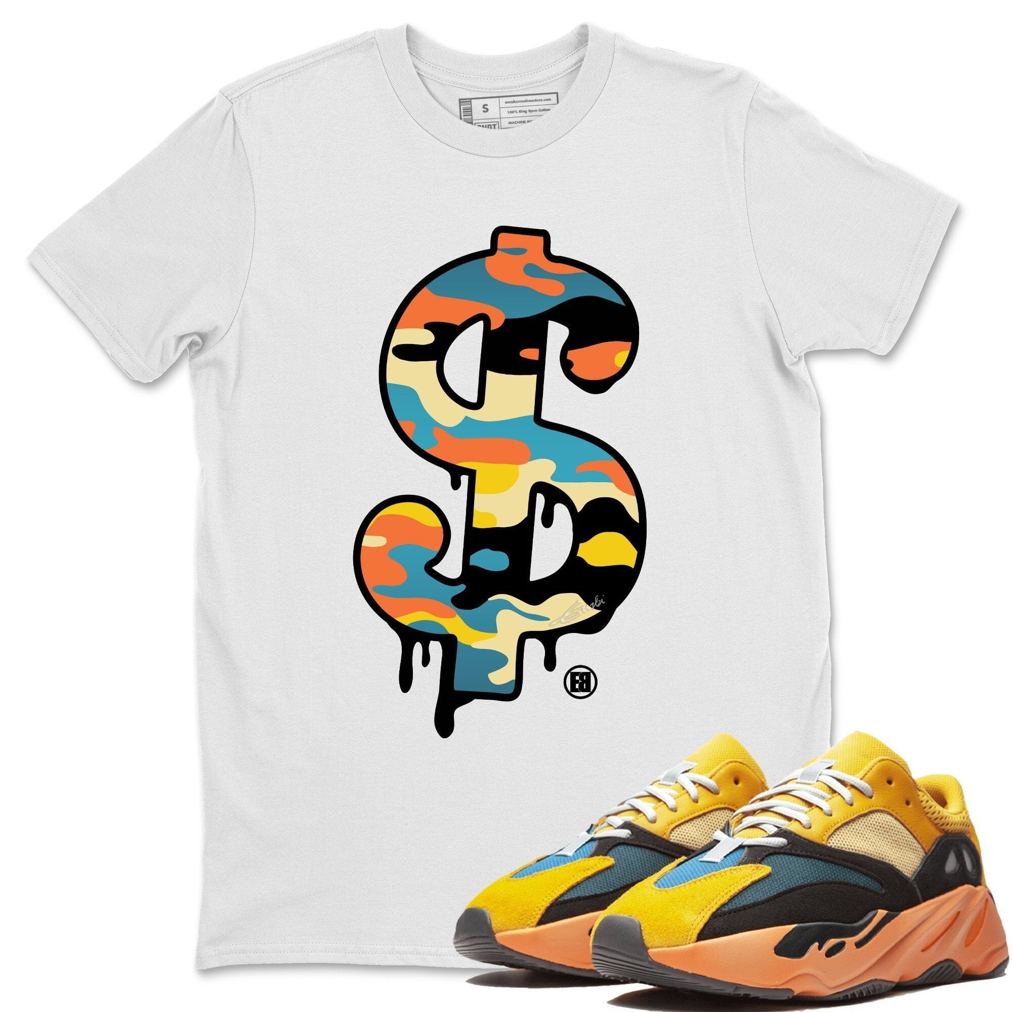 Yeezy 700 Sun Shirt To Match Jordans Dollar Camo Sneaker Tees Yeezy 700 Sun Drip Gear Zone Sneaker Matching Clothing Unisex Shirts