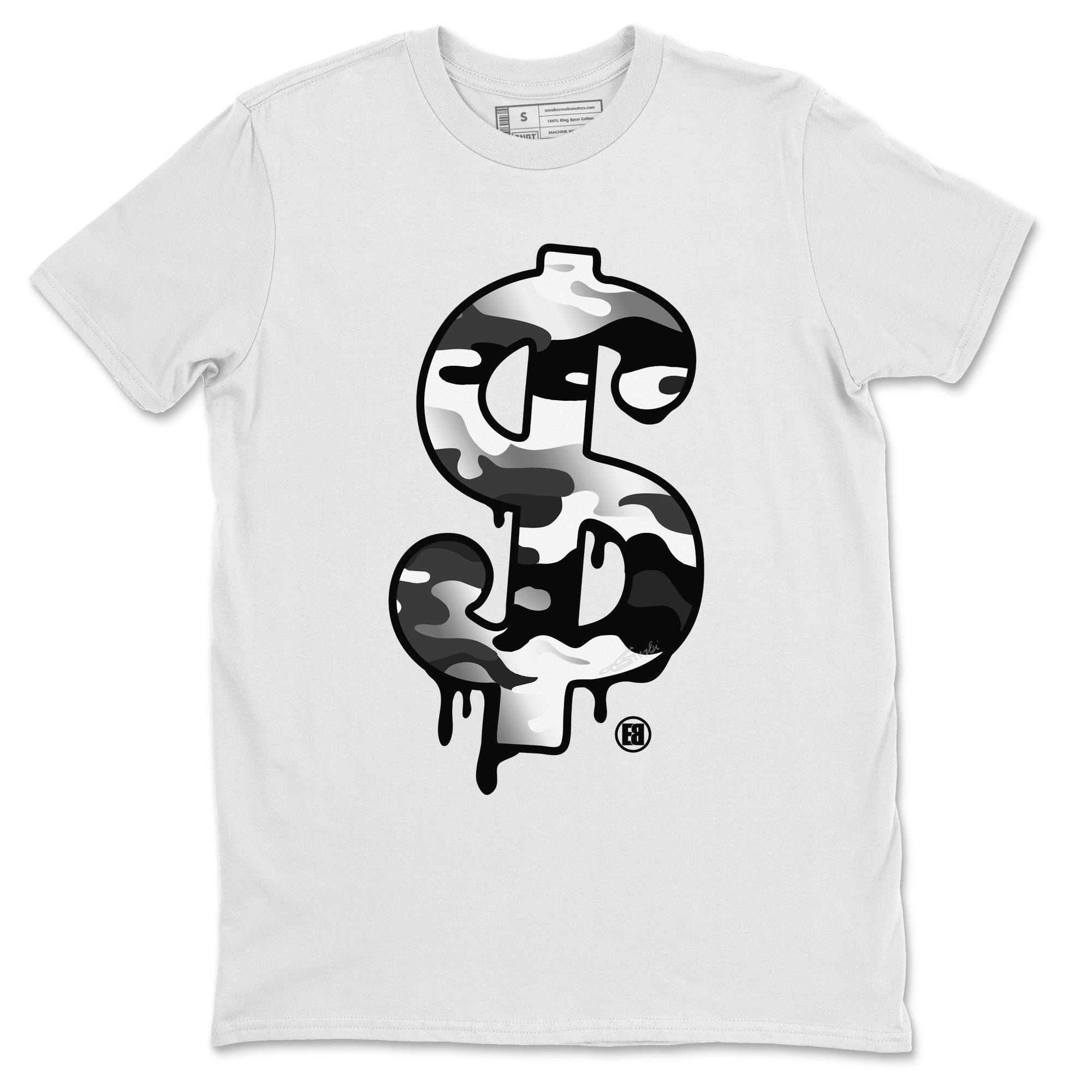 Jordan 1 Silver Toe Shirt To Match Jordans Dollar Camo Sneaker Tees Jordan 1 Silver Toe Drip Gear Zone Sneaker Matching Clothing Unisex Shirts