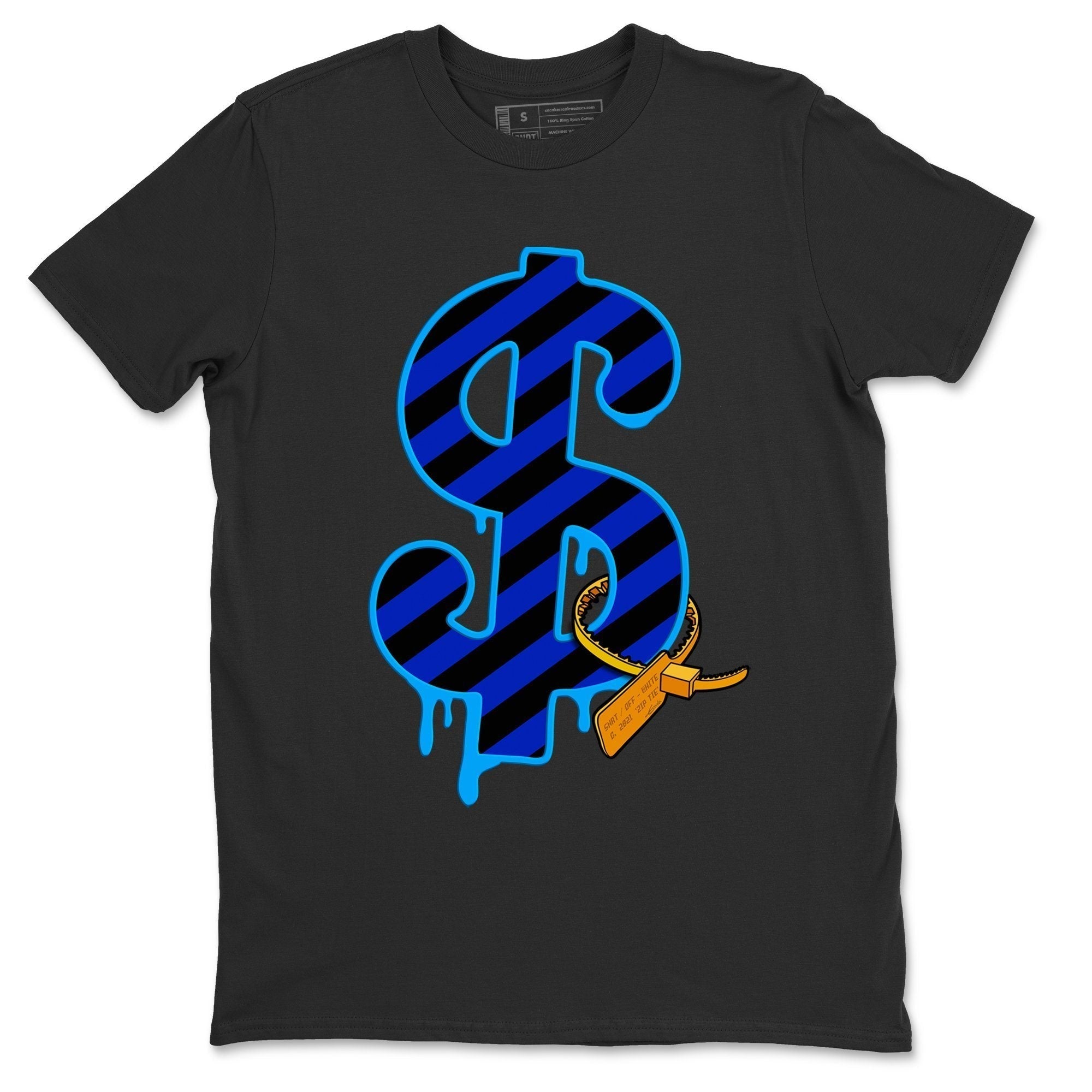 Jordan 2 OFF-WHITE Black Blue Shirt To Match Jordans Dollar Camo Sneaker Tees Jordan 2 OFF-WHITE Black Blue Drip Gear Zone Sneaker Matching Clothing Unisex Shirts