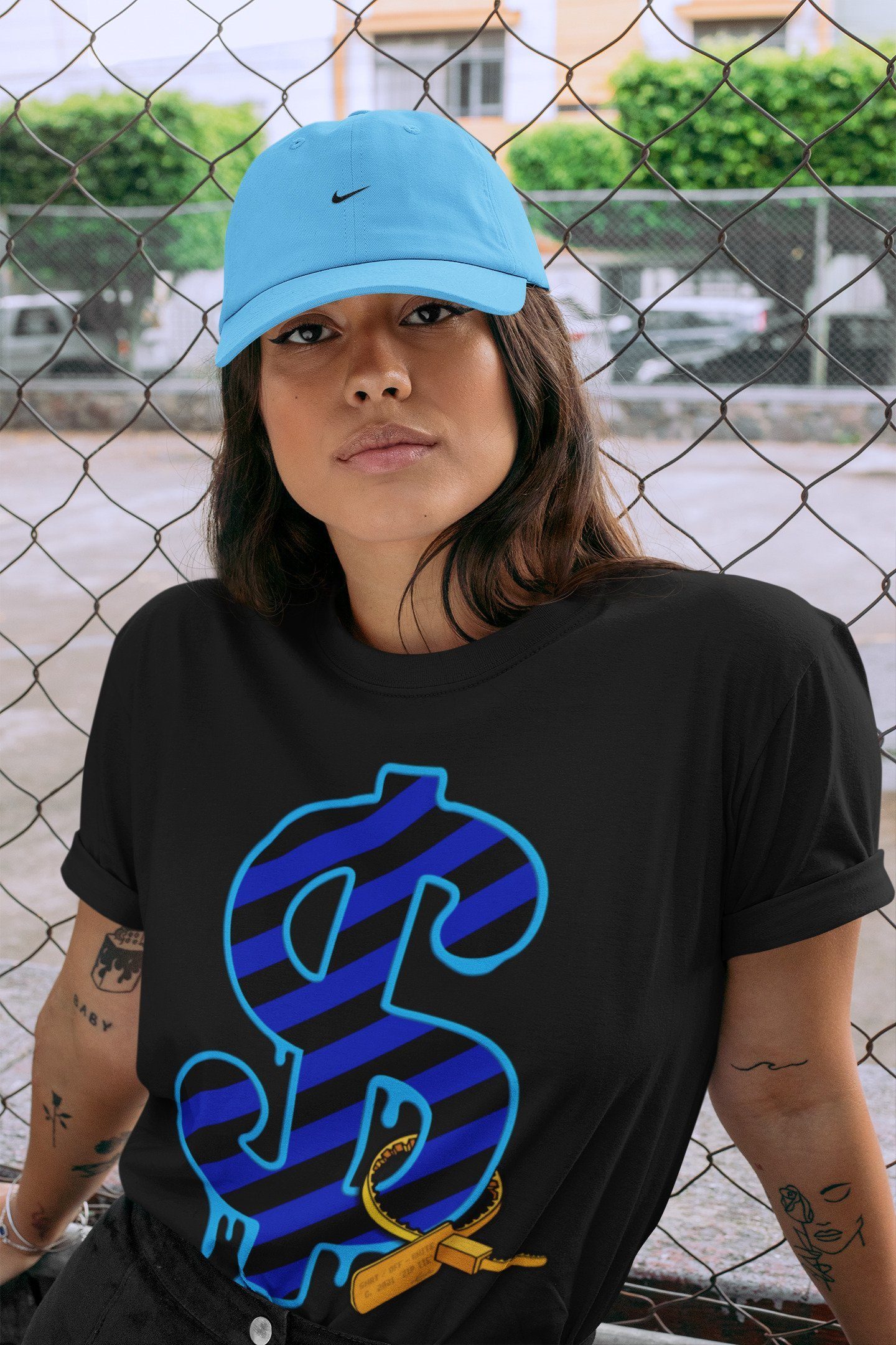 Jordan 2 OFF-WHITE Black Blue Shirt To Match Jordans Dollar Camo Sneaker Tees Jordan 2 OFF-WHITE Black Blue Drip Gear Zone Sneaker Matching Clothing Unisex Shirts