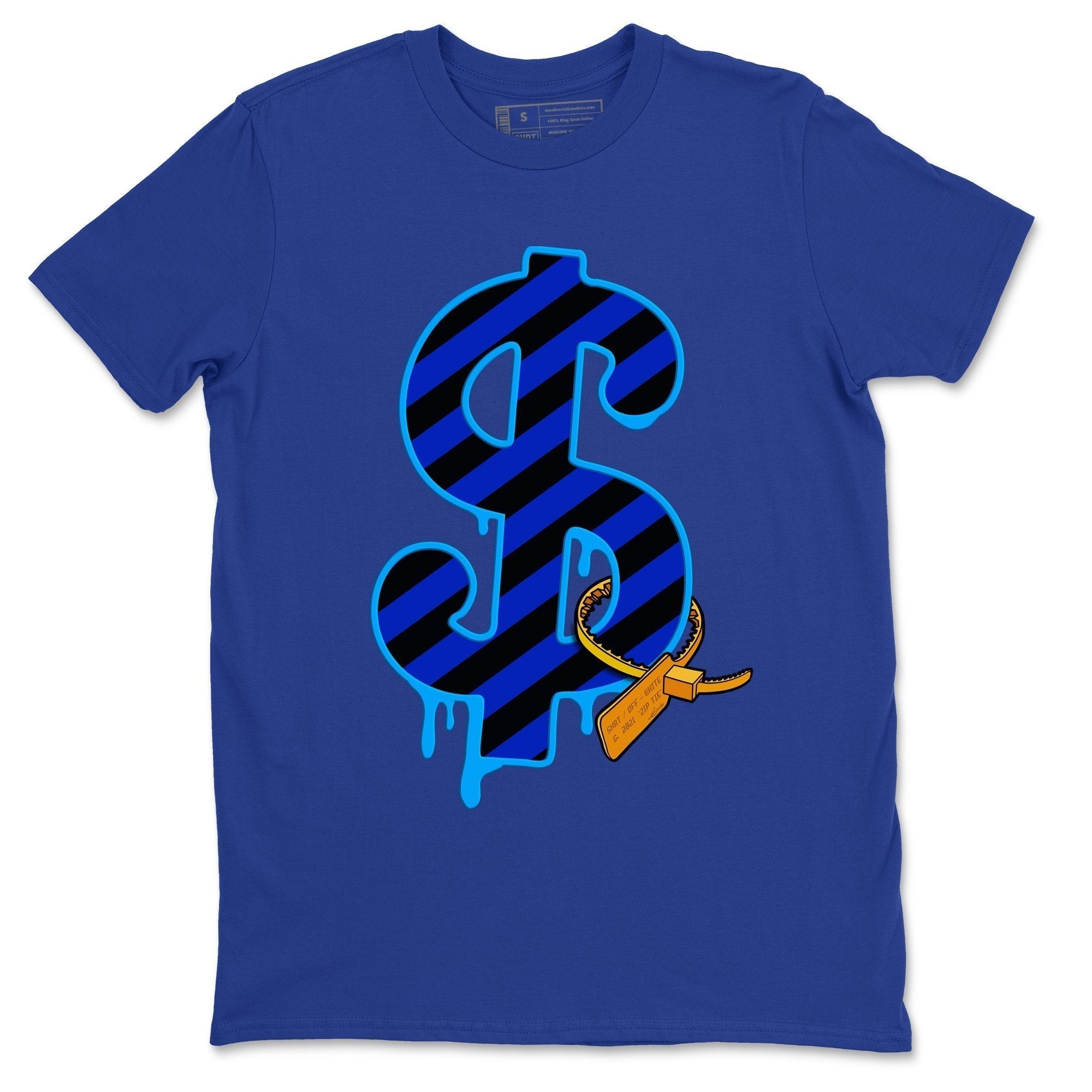 Jordan 2 OFF-WHITE Black Blue Shirt To Match Jordans Dollar Camo Sneaker Tees Jordan 2 OFF-WHITE Black Blue Drip Gear Zone Sneaker Matching Clothing Unisex Shirts