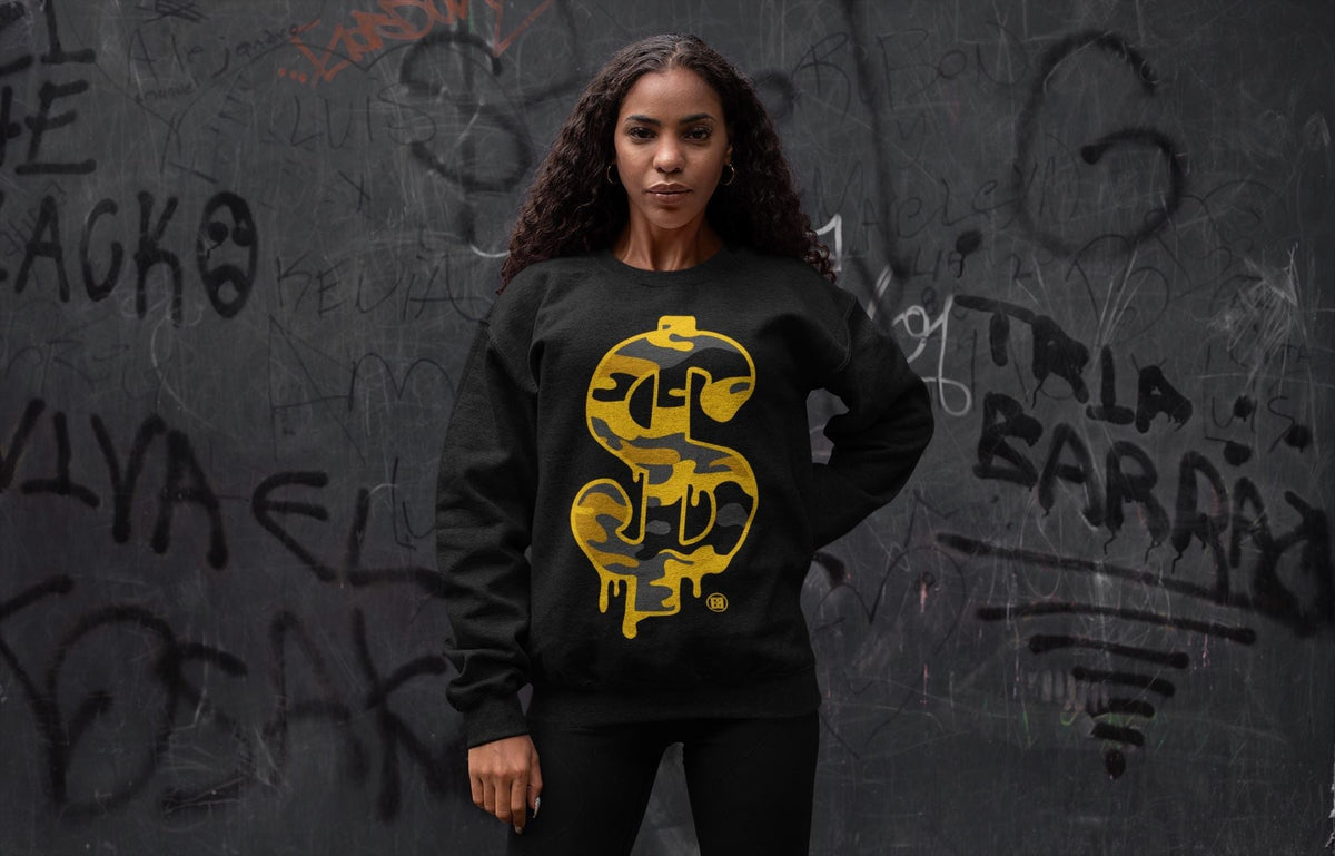 Jordan 9 University Gold Shirt To Match Jordans Dollar Camo Sneaker Tees Jordan 9 University Gold Drip Gear Zone Sneaker Matching Clothing Unisex Shirts
