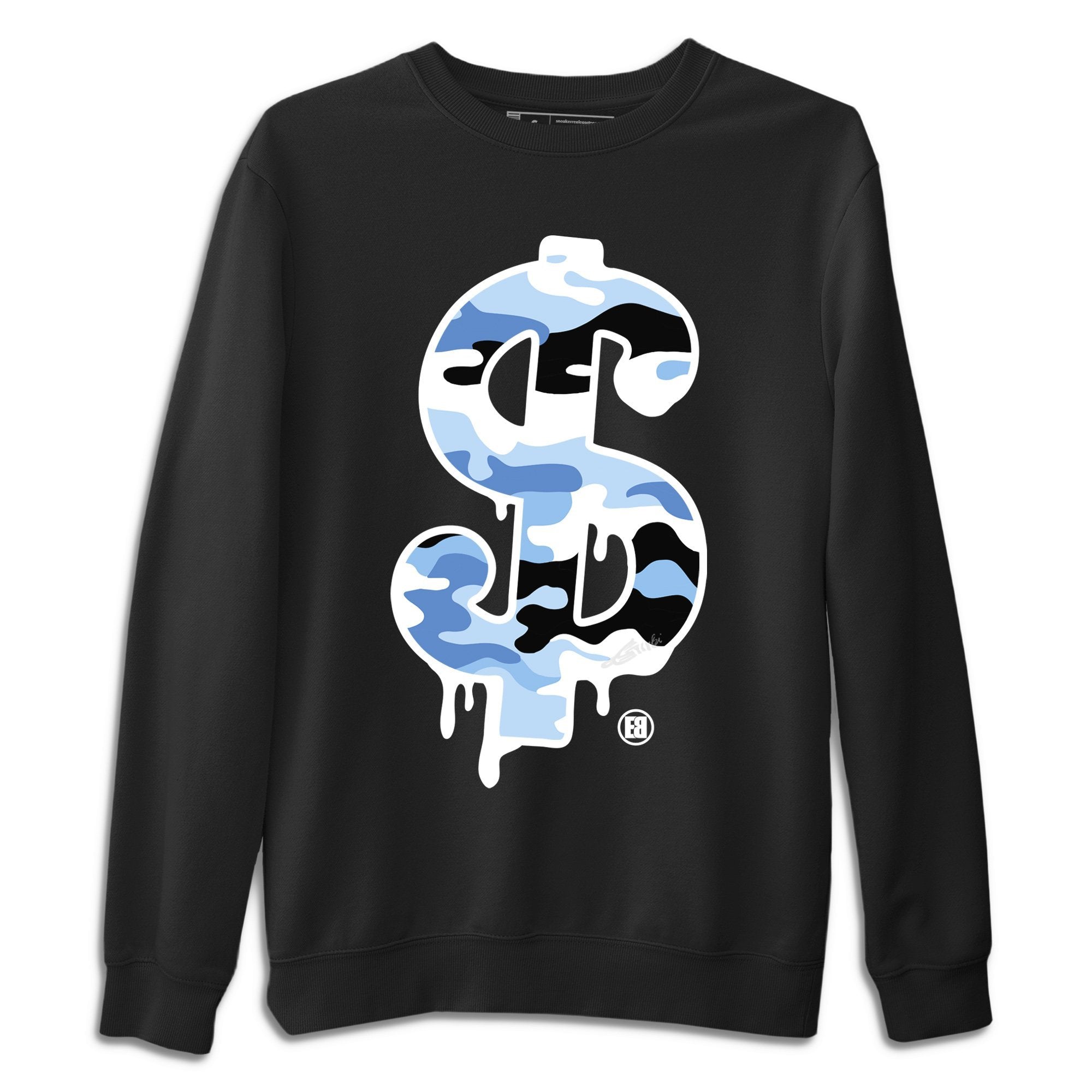 Jordan 1 University Blue Shirt To Match Jordans Dollar Camo Sneaker Tees Jordan 1 University Blue Drip Gear Zone Sneaker Matching Clothing Unisex Shirts